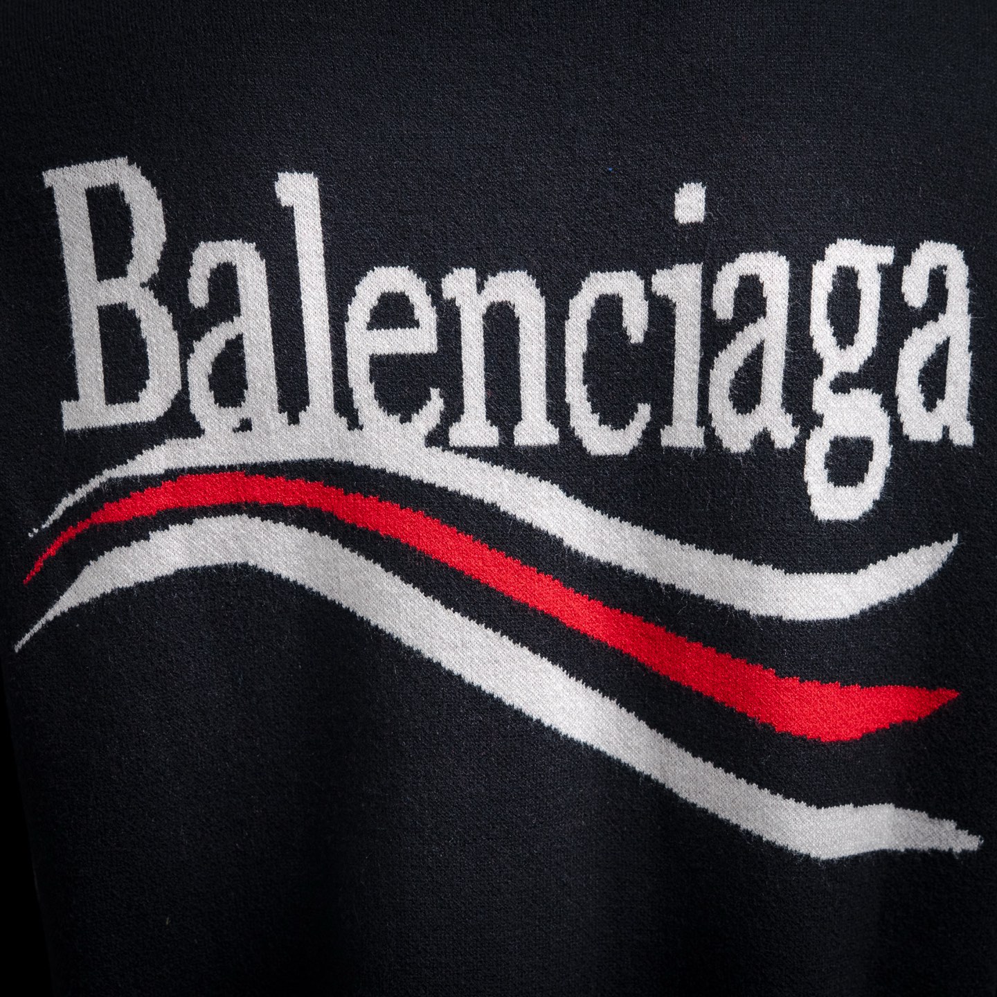 Balenciaga 巴黎世家BLCG25ss新款提花可乐字母针织衫毛衣 黑色 蓝色