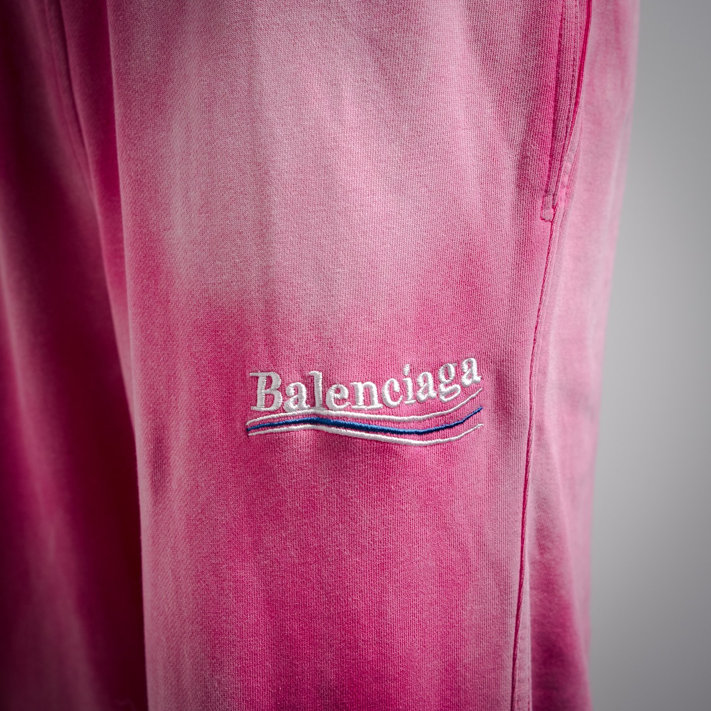 Balenciaga/巴黎世家 BLCG23ss重工洗水扎染炒雪花可乐刺绣阔腿长裤