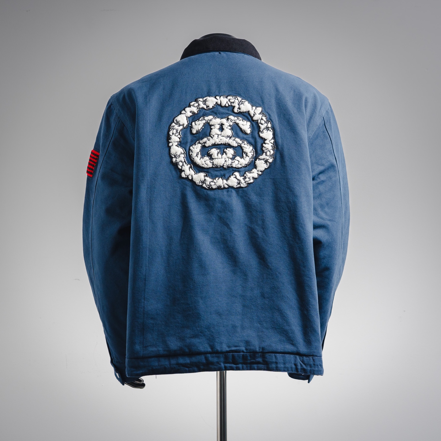 斯图西Stussy×Denim Tears联名牛仔加棉夹克外套 海军蓝