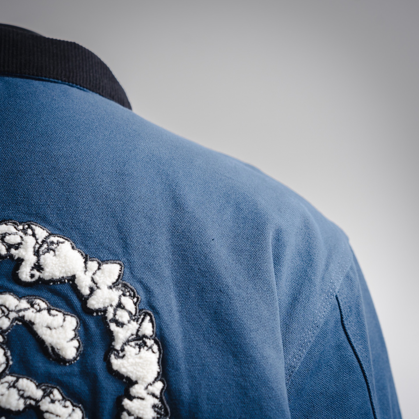 斯图西Stussy×Denim Tears联名牛仔加棉夹克外套 海军蓝