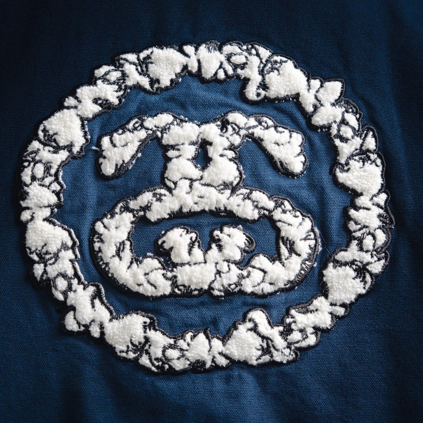 斯图西Stussy×Denim Tears联名牛仔加棉夹克外套 海军蓝