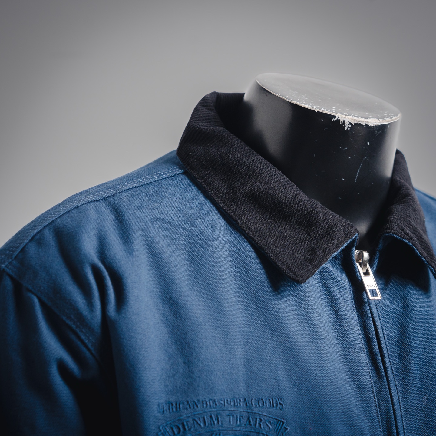 斯图西Stussy×Denim Tears联名牛仔加棉夹克外套 海军蓝