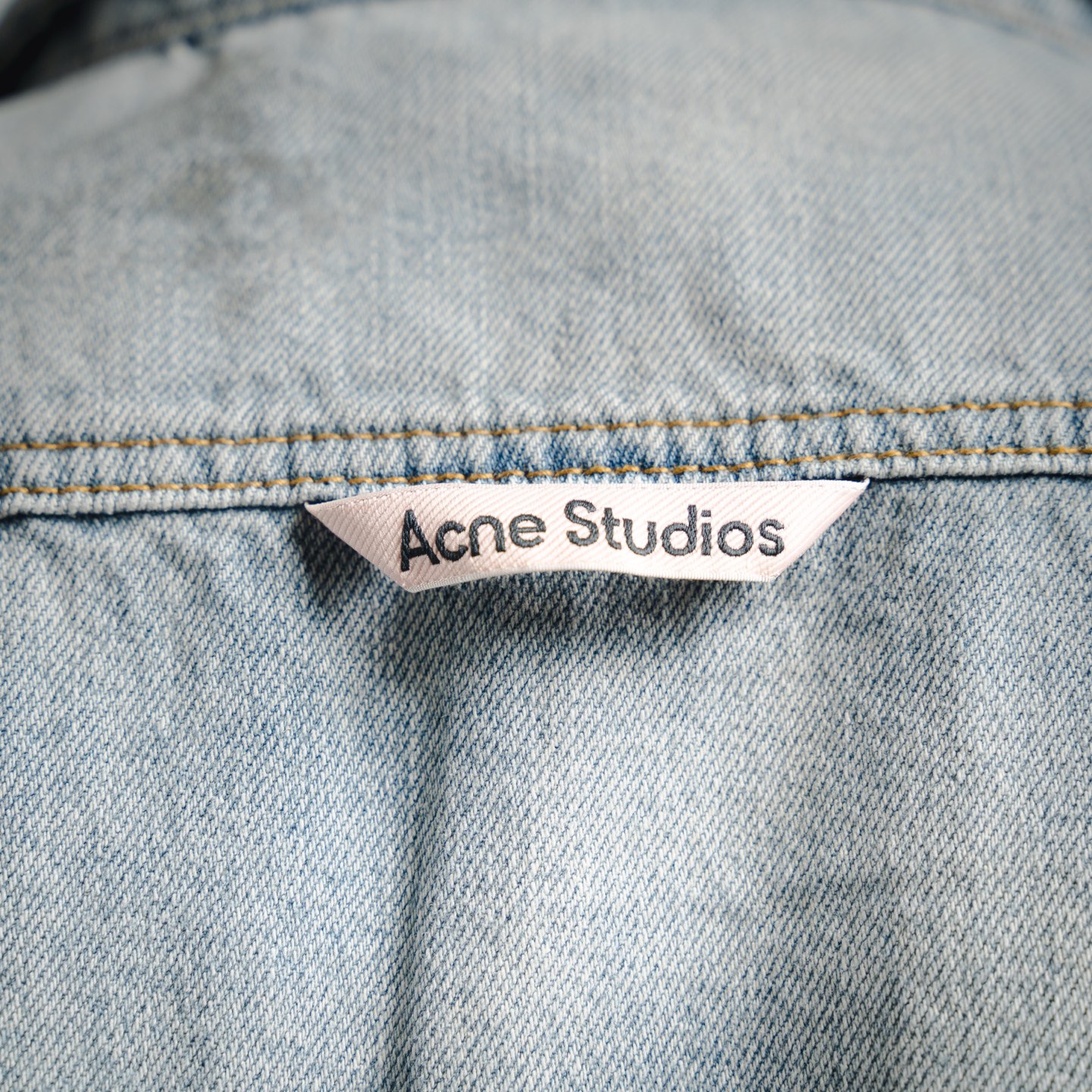 Acne Studios 25Fw牛仔徽标做旧泼墨休闲长袖衬衫