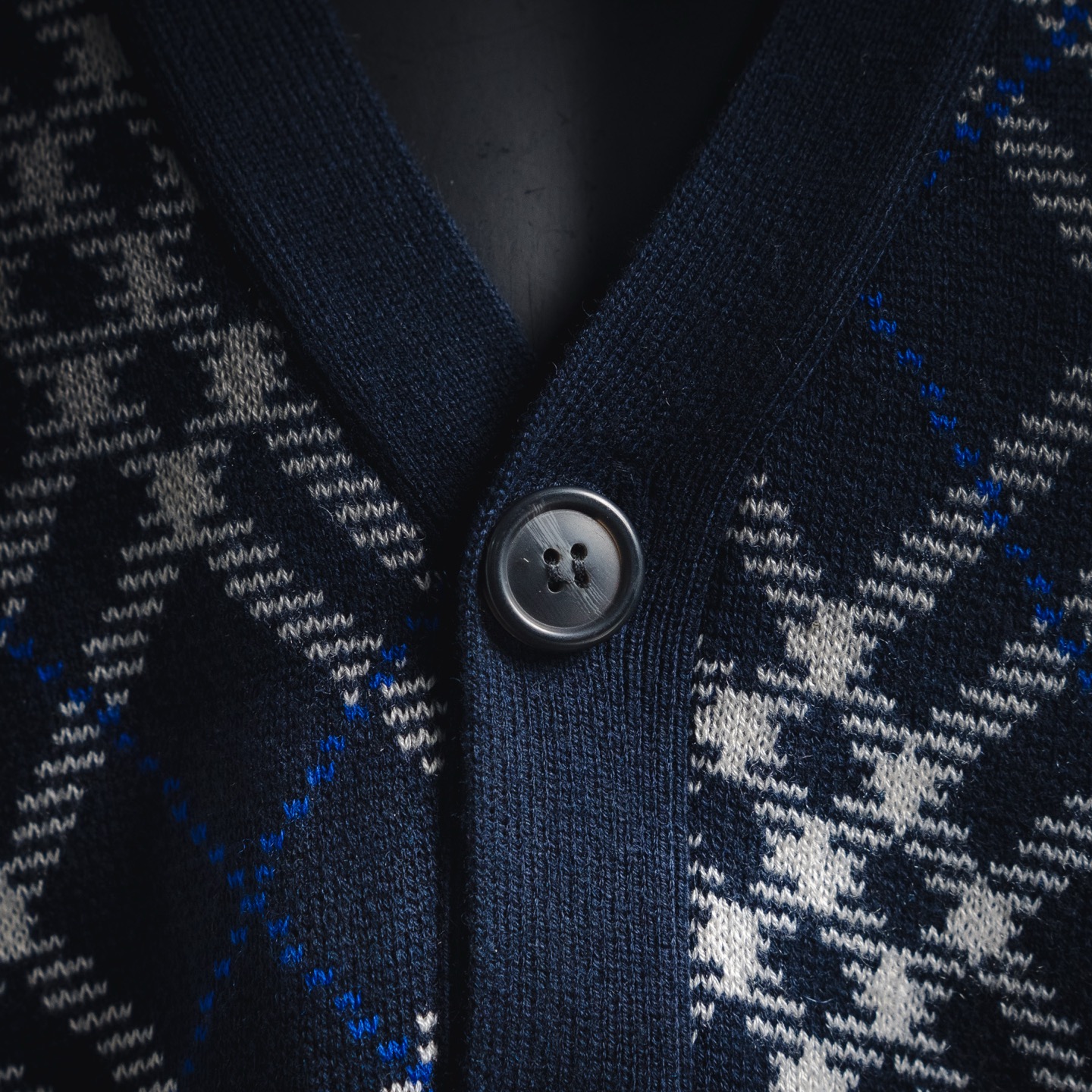 Burberry巴宝莉 BBR 25ss菱形斜格纹针织开衫毛衣外套