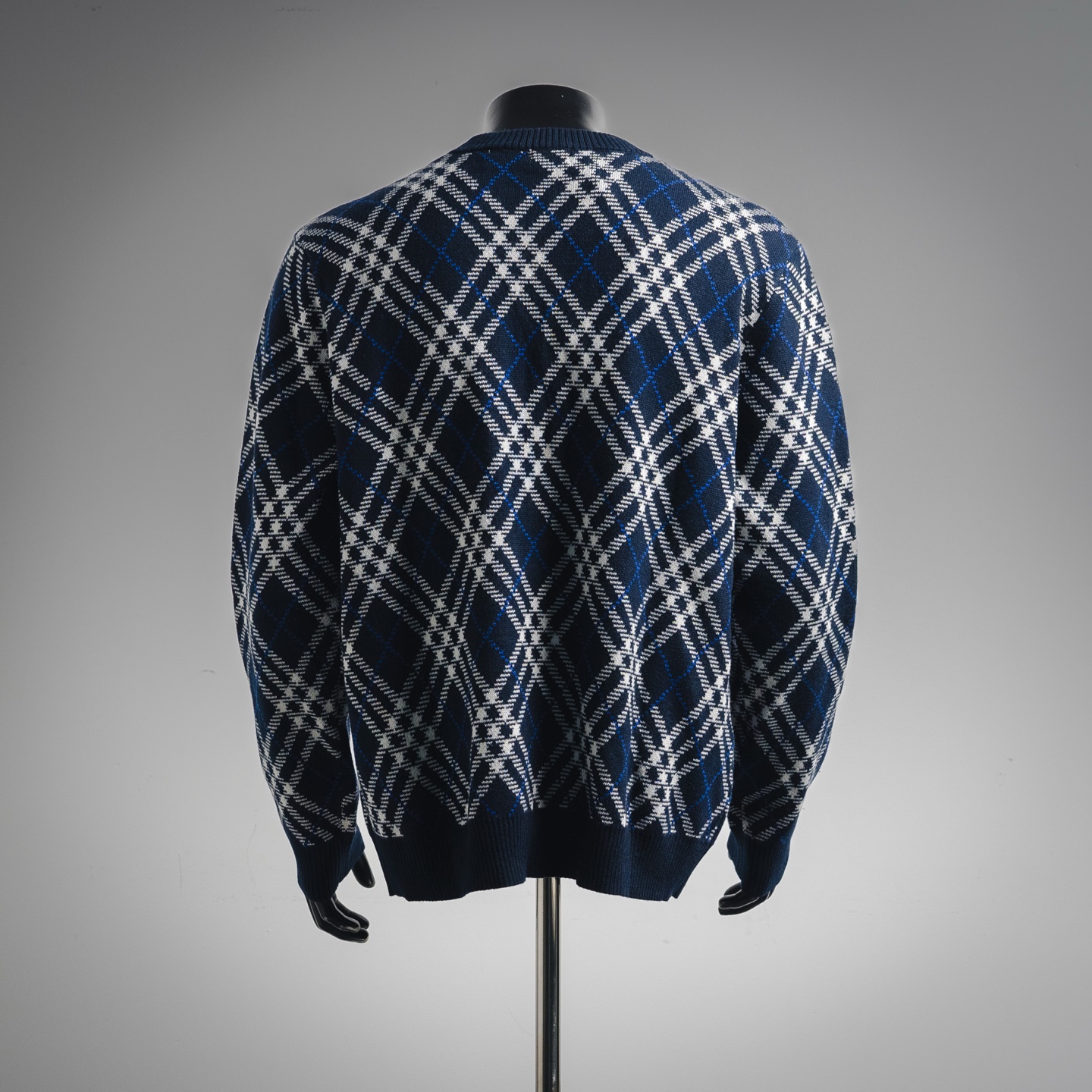 burberry巴宝莉 BBR菱形斜格纹圆领毛衣