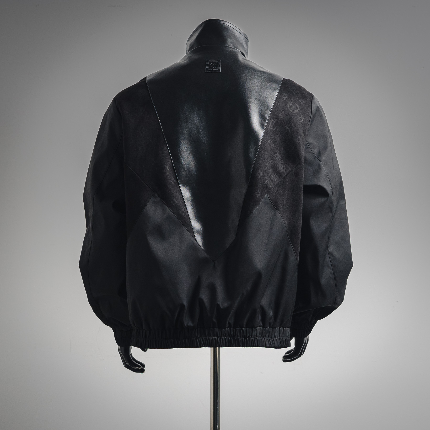 Louis Vuitton/路易威登25ss 老花贴布拼皮皮衣外套夹克