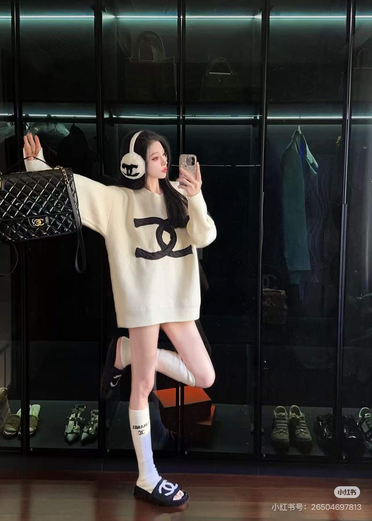 CHANEL 香奈儿24ss重工编织麻花经典大Logo提花针织毛衣 上身集合
