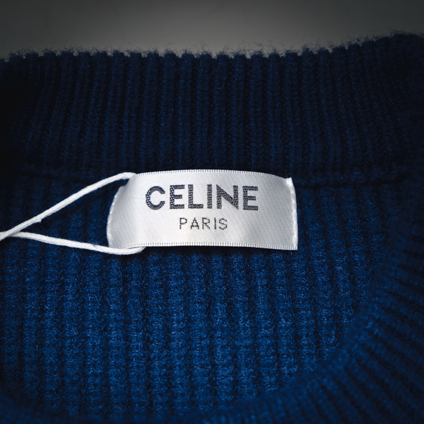 Celine 赛琳 2024ss 刺绣字母Logo圆领毛衣 赛琳秋冬最新款LOGO毛衣 藏青