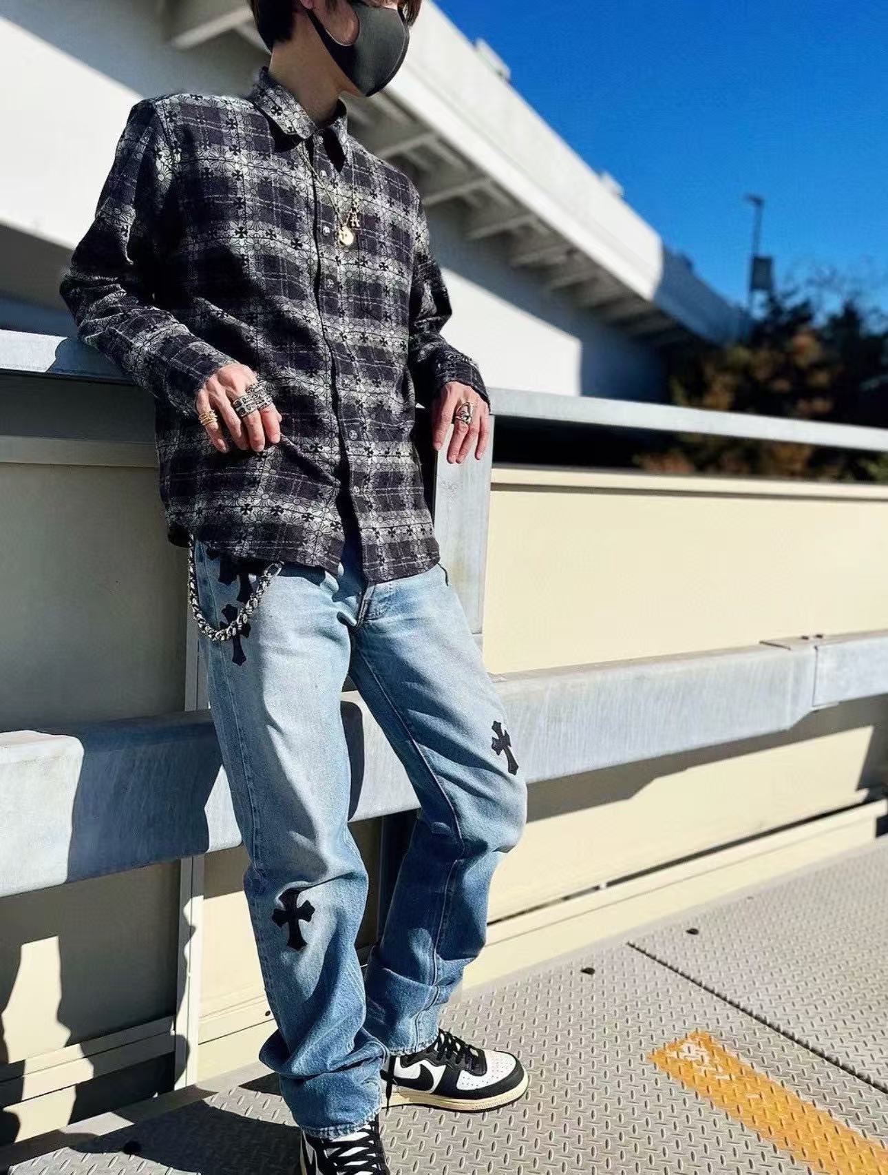 Come hearts/克罗心25ss皮标金属格仔衬衫外套 上身集合