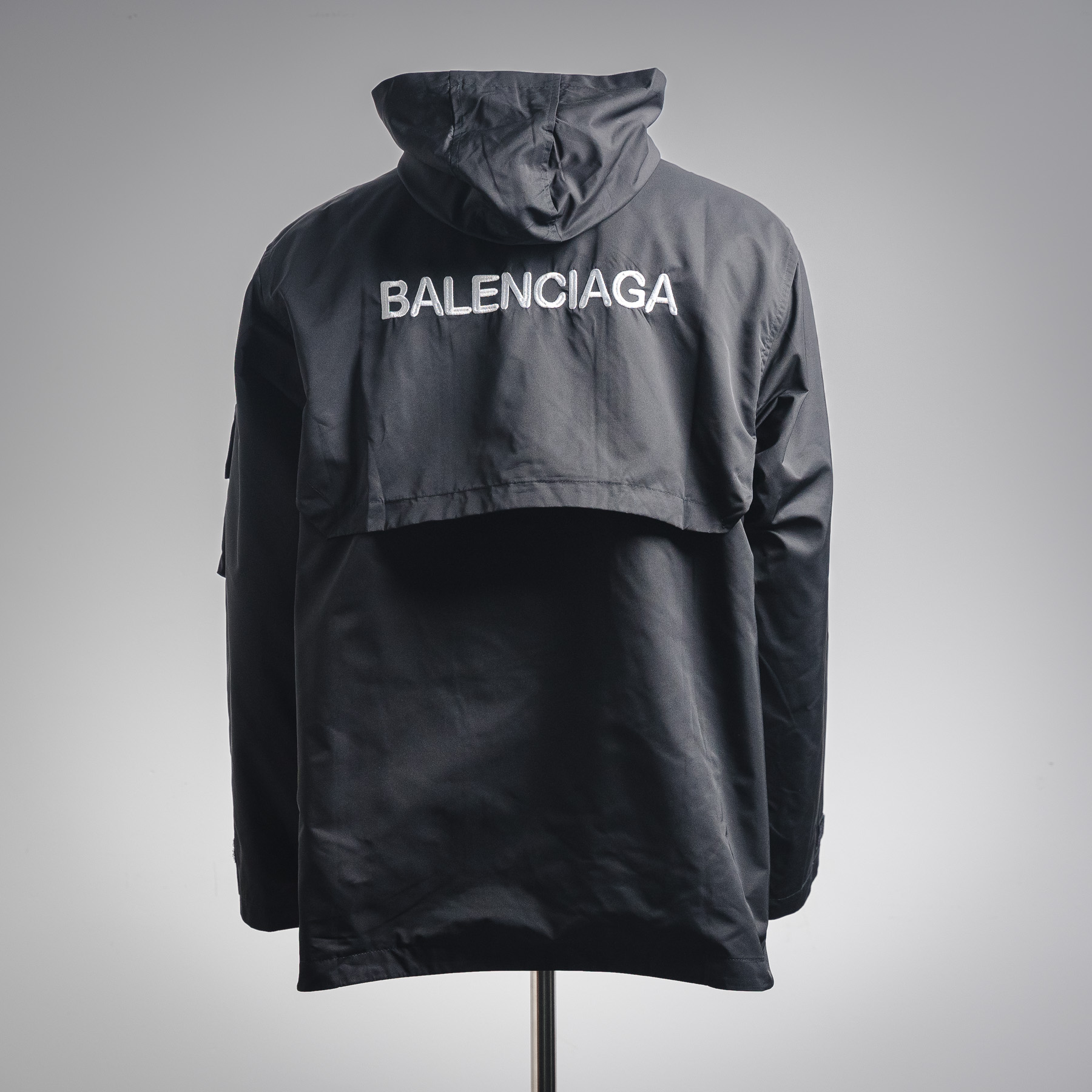 Balenciaga巴黎世家BLCG 23ss恶搞3Bsporty黑色夹克冲锋衣外套 黑色