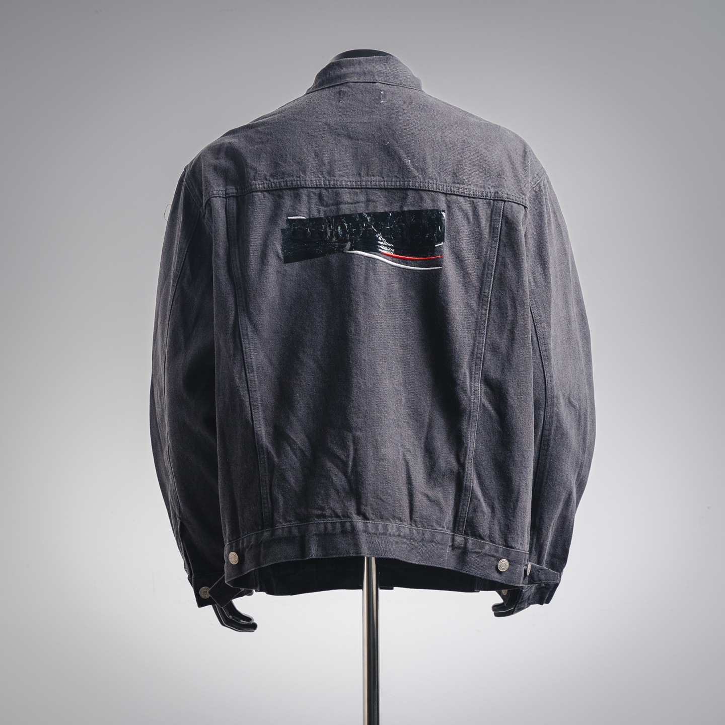 Balenciaga/巴黎世家 可乐刺绣压胶字母牛仔夹克外套