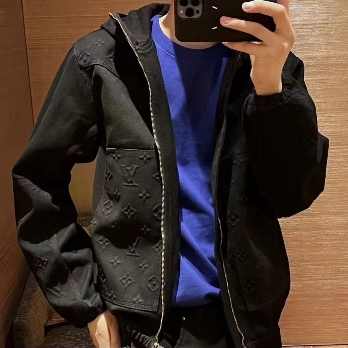 LOUIS VUITTON路易威登 LV 25ss新款麂皮提花羽绒服外套 上身效果#