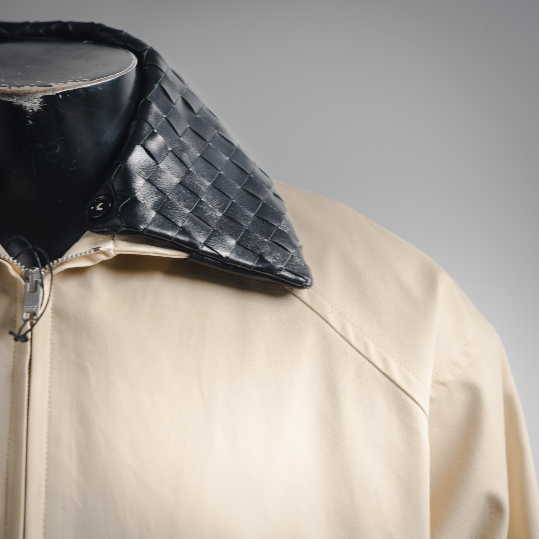 Bottega Veneta 葆蝶家 BV 25FW 编织小羊皮皮领夹克外套