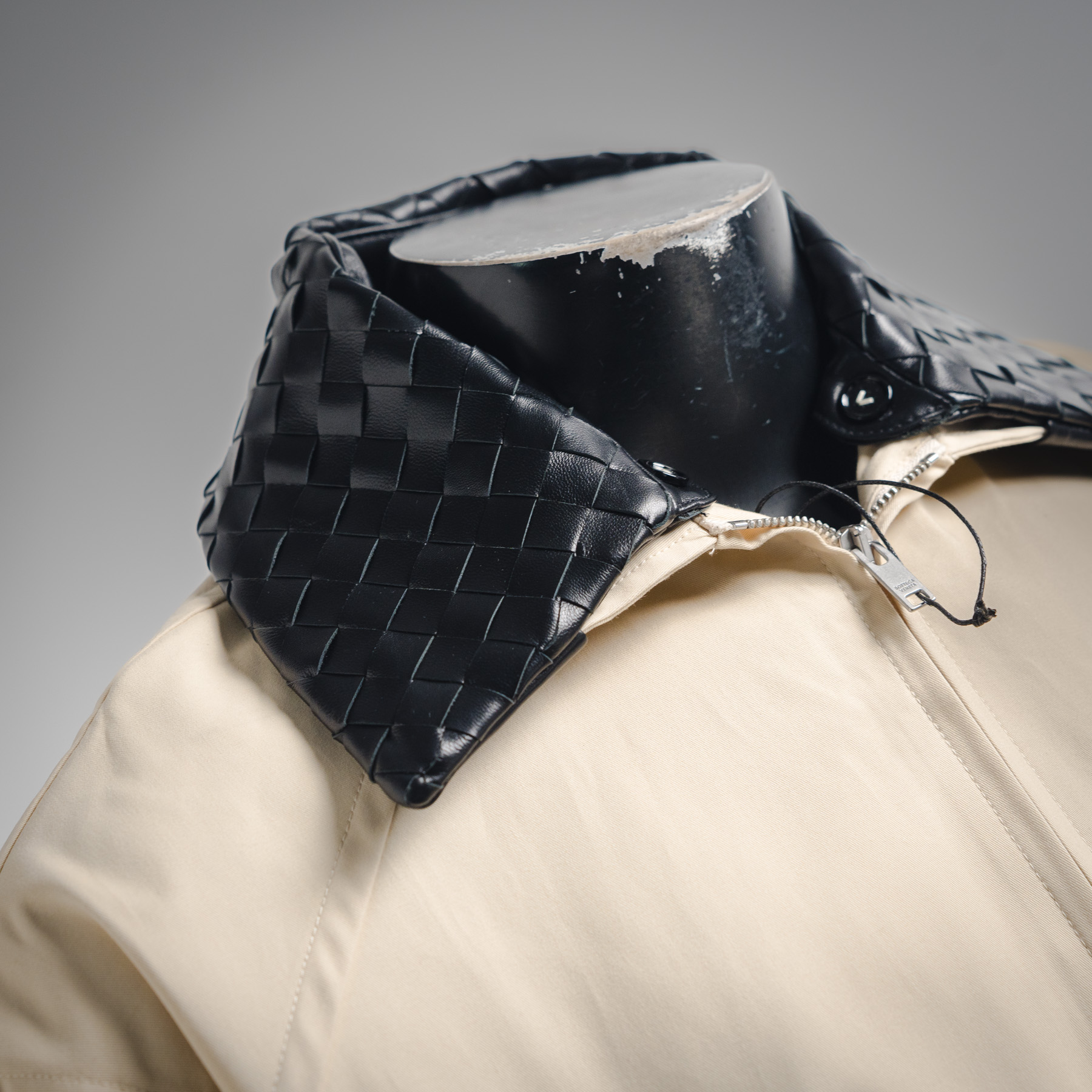 Bottega Veneta 葆蝶家 BV 25FW 编织小羊皮皮领夹克外套