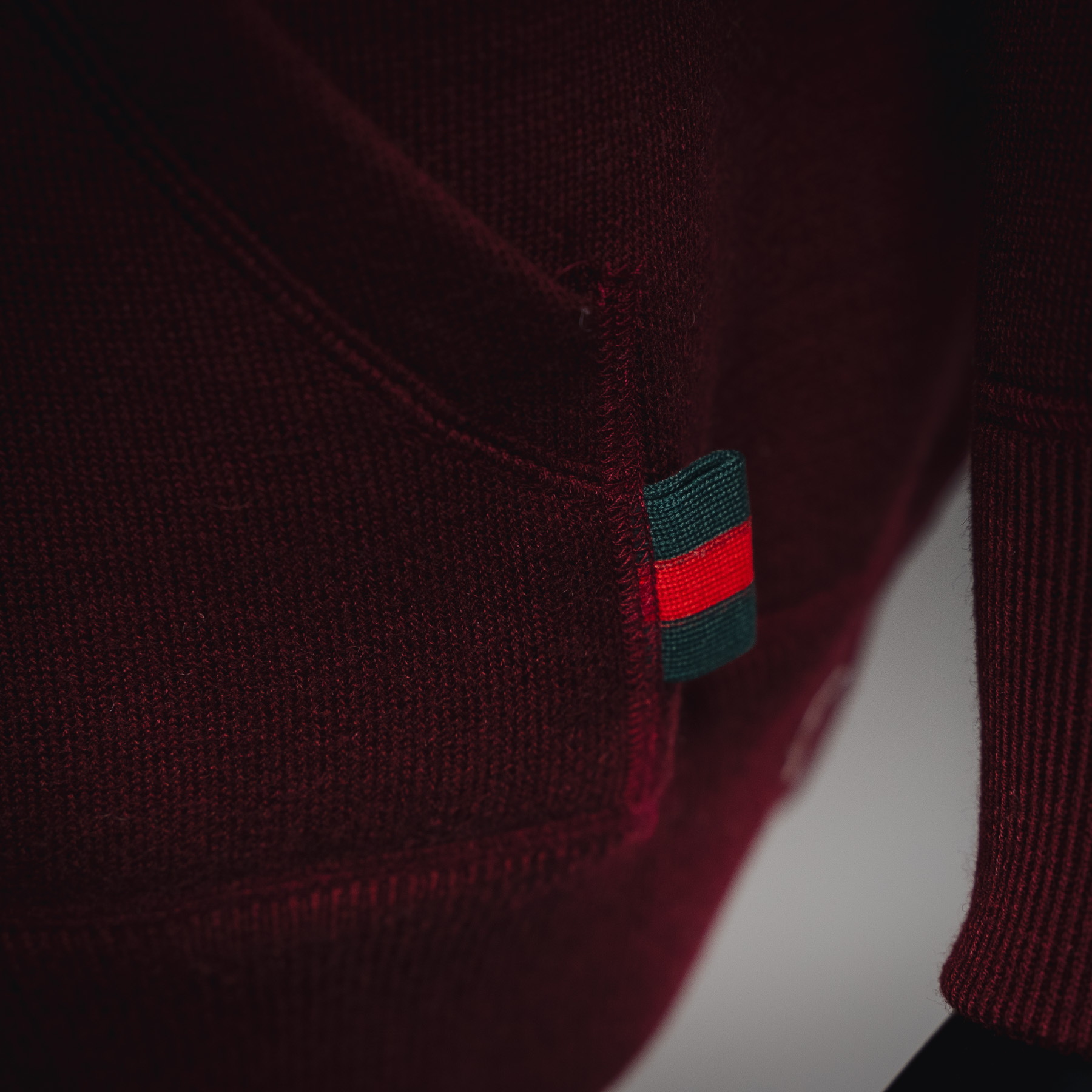 顶级品质 Gucci/古驰25ss老花双面穿羊绒针织外套 红色