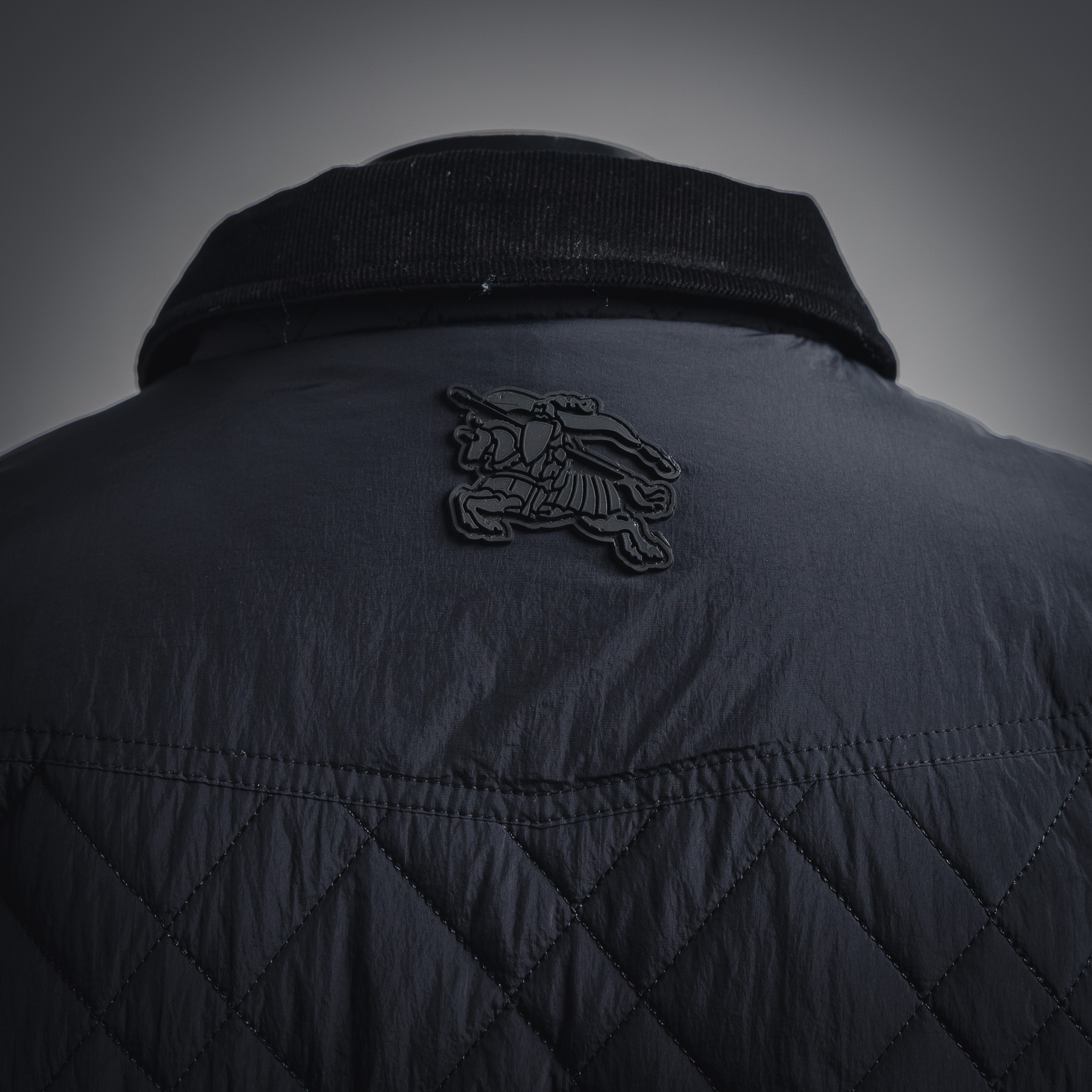 Burberry 巴宝莉 BBR 2025ss新款菱形格纹胸前口袋翻领棉服外套 黑色 卡其色