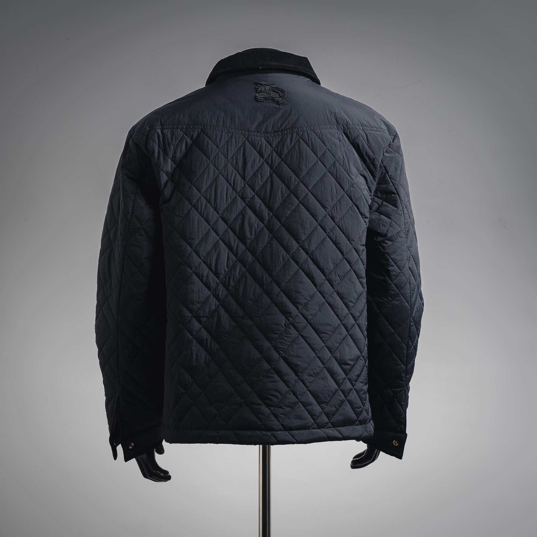 Burberry 巴宝莉 BBR 2025ss新款菱形格纹胸前口袋翻领棉服外套 黑色 卡其色