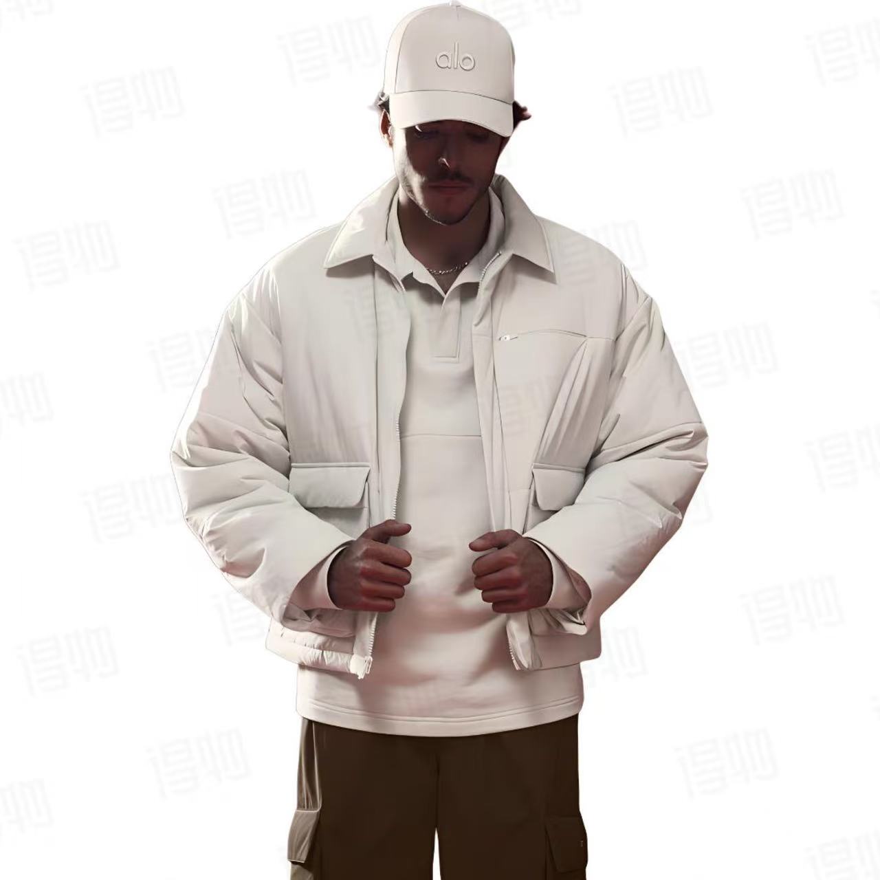 𝐀𝐥𝐨 𝐘𝐨𝐠𝐚 翻领工装口袋款羽绒棉服 上身集合