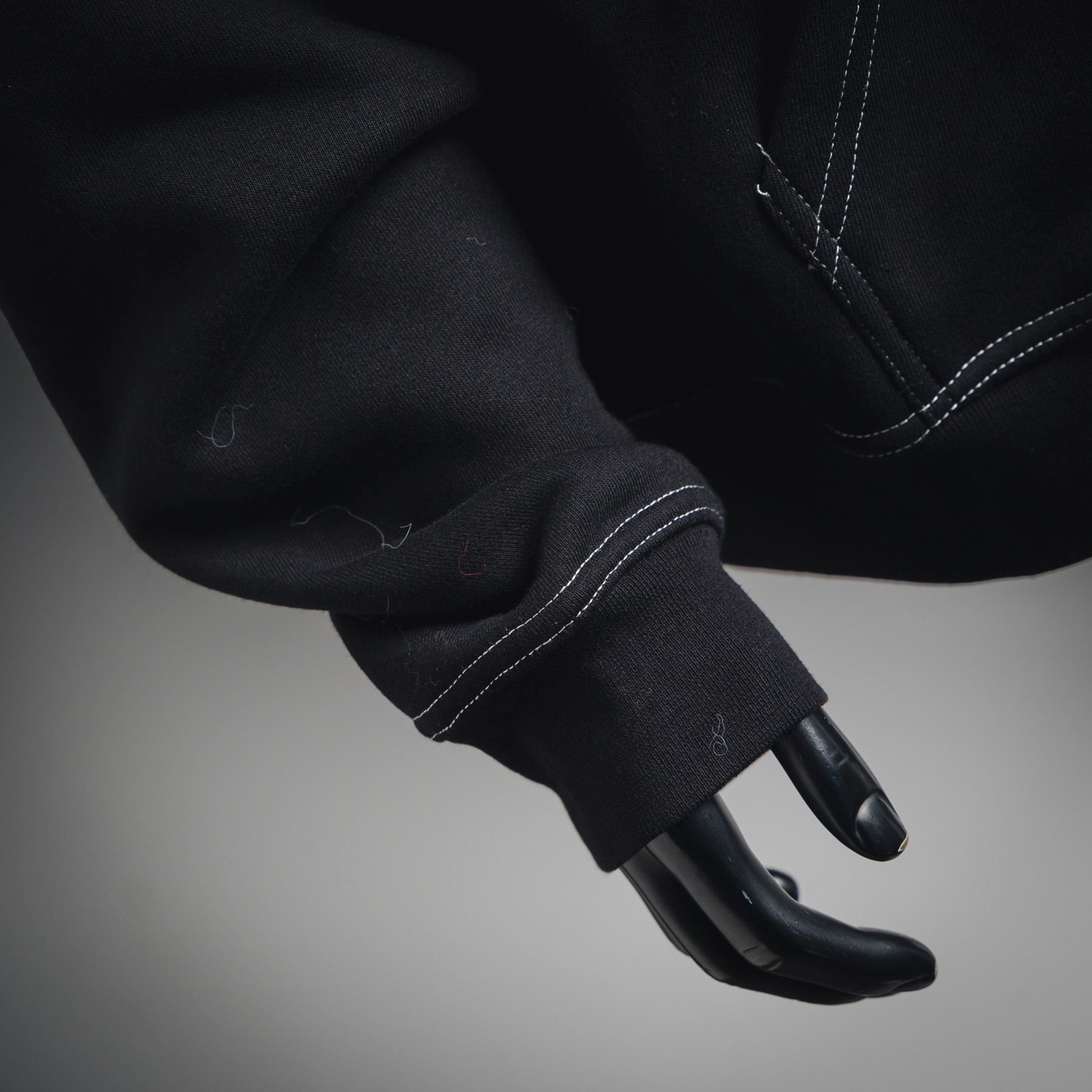 AcneStudios 25Fw AC 撞色线绣花工艺刺绣LOGO字母拉链连帽卫衣