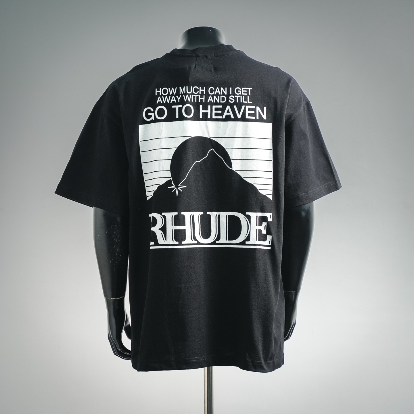 RHUDE万宝路山峰落日印花logo美式短袖T恤-Chinese UA Cheap High Quatity Brand Clothes Bags handbags Sneakers wholesale wholesaler seller from China Factory suppliers Fashion Clothing Shoes best Quality Beautiful Price RHUDE万宝路山峰落日印花logo美式短袖T恤
