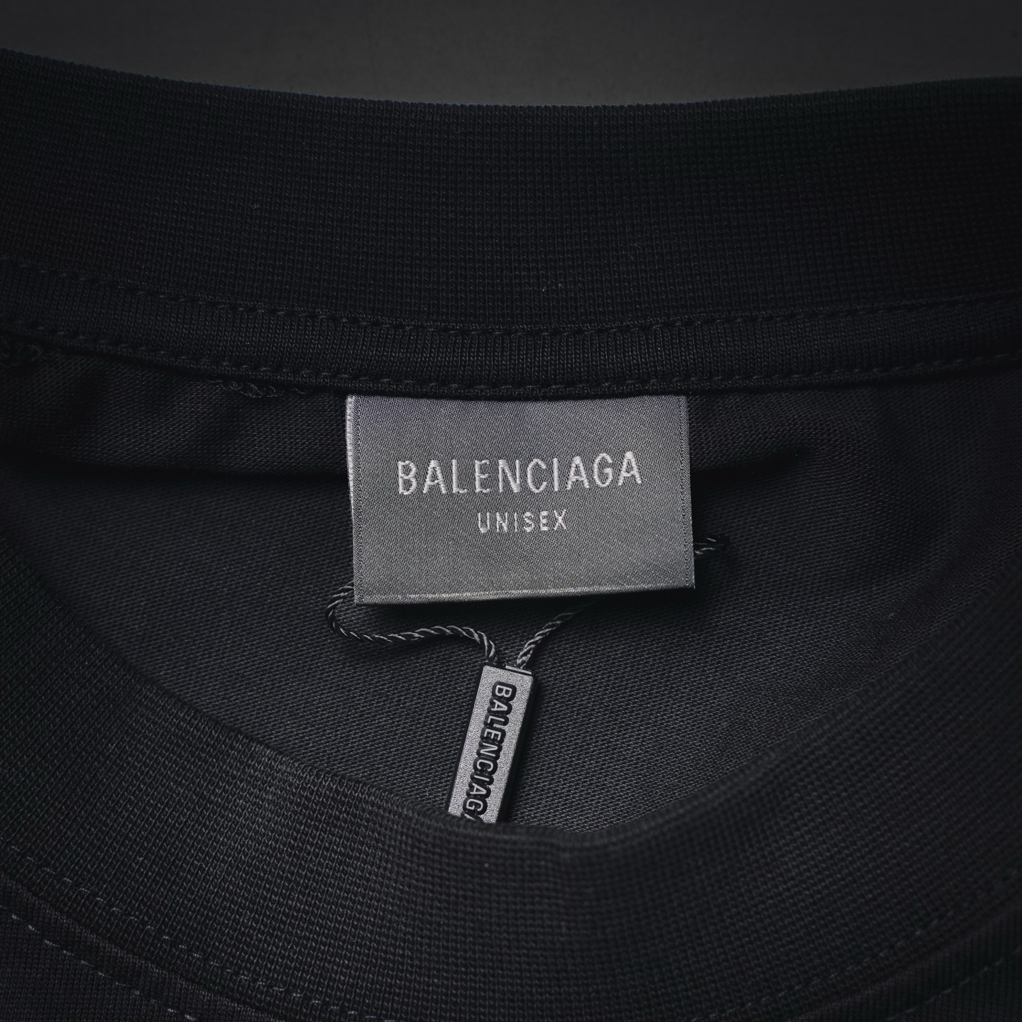 巴黎世家balenciaga重工BB皇冠烫钻短袖T恤