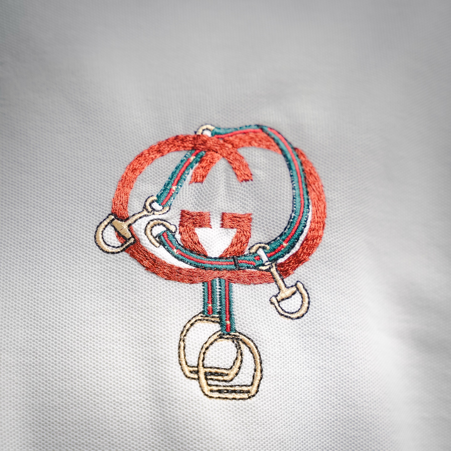 GUCCI 古驰26SS经典双G刺绣短袖Polo衫 白色 GUCCI 古驰26SS经典双G刺绣短袖Polo衫 白色