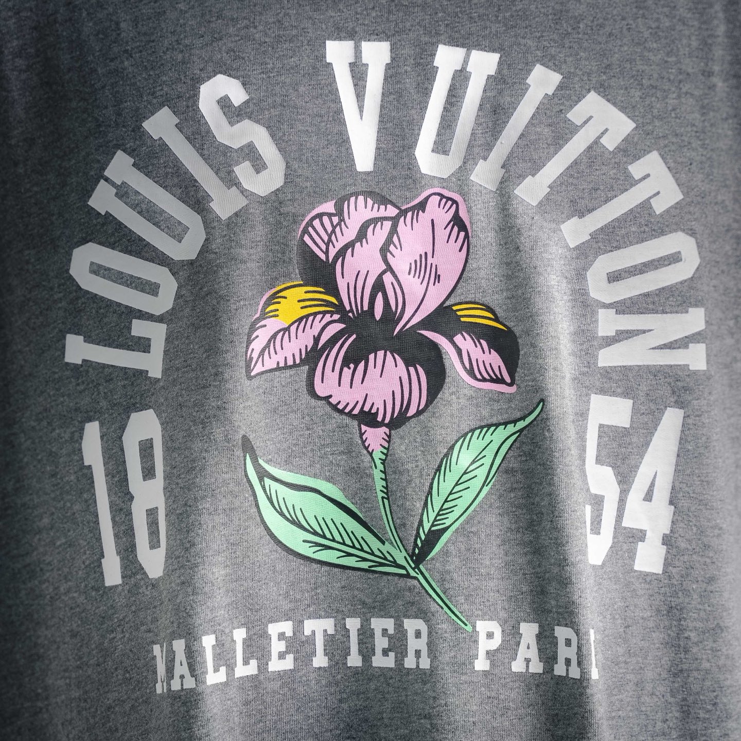 Louis Vuitton LV鸢尾花1854复古印花短袖T恤-莆田鞋,莆田鞋货源,高仿鞋,高仿鞋货源,安福档口,莆田高仿鞋,莆田鞋批发,高仿鞋批发,莆田高仿运动鞋,高仿运动鞋,莆田运动鞋 Louis Vuitton LV鸢尾花1854复古印花短袖T恤