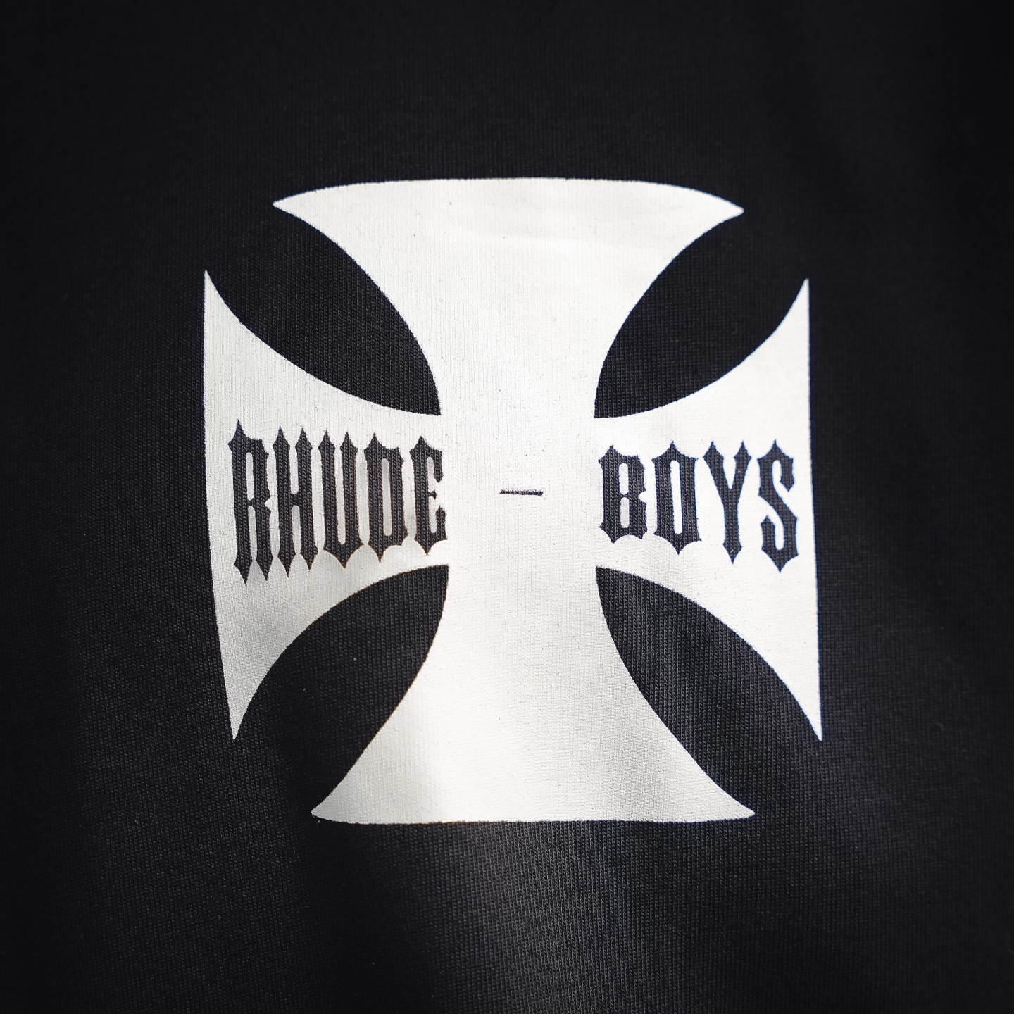 RHUDE Boys 十字印花短袖T恤
