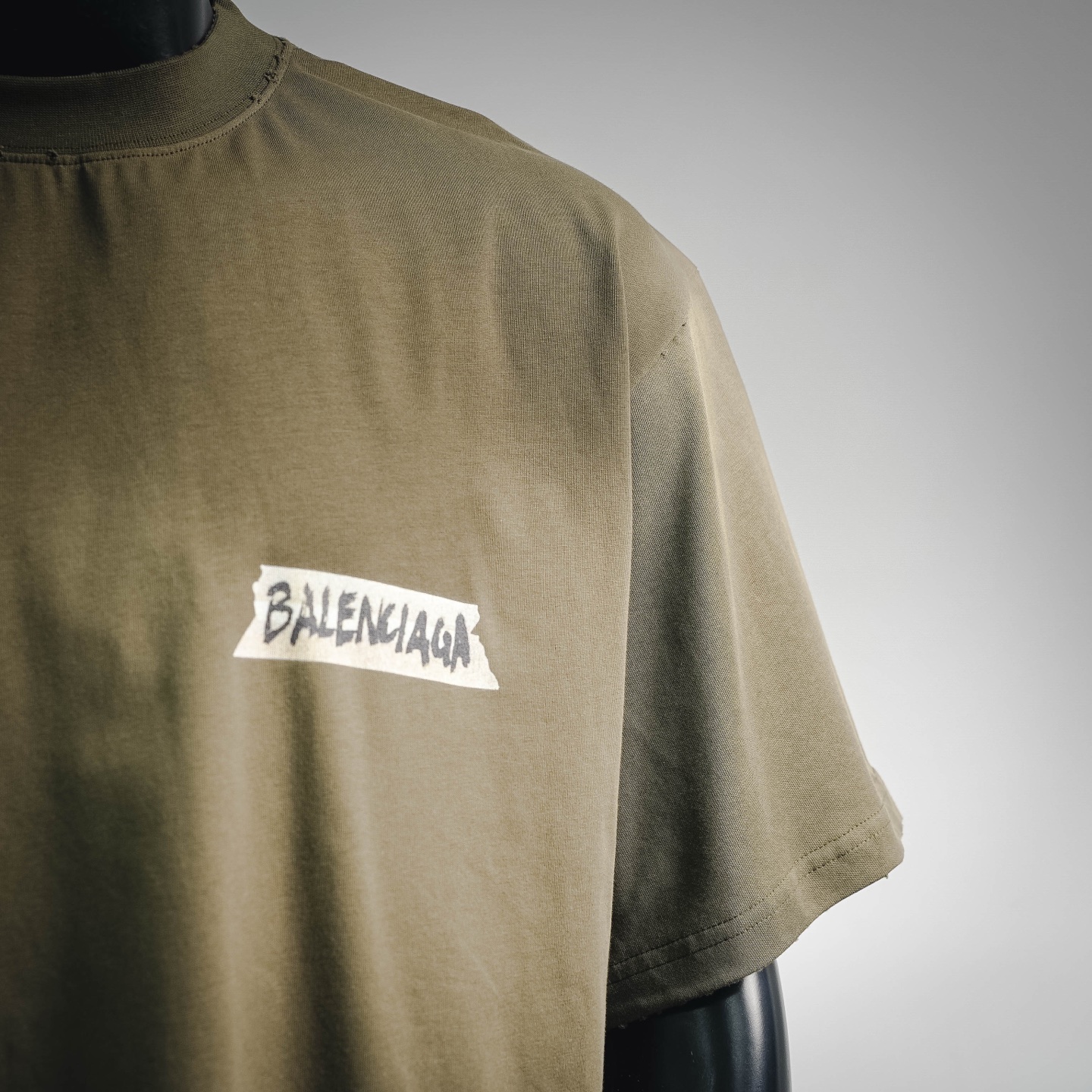 BALENCIAGA巴黎世家26ss新款胶带贴标短袖T恤