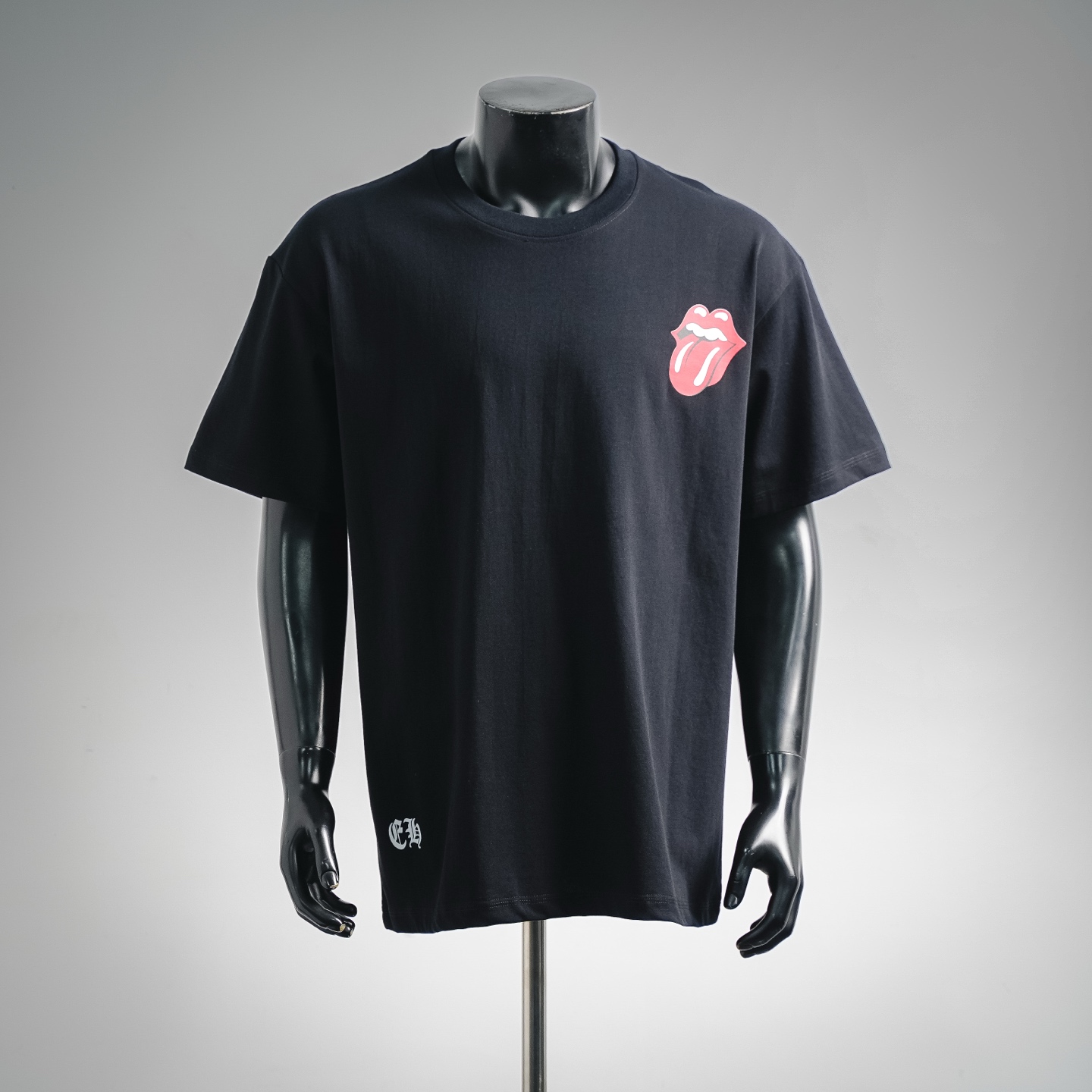 Chrome Hearts/克罗心 26ss滚石马蹄红色大舌头印花短袖T恤