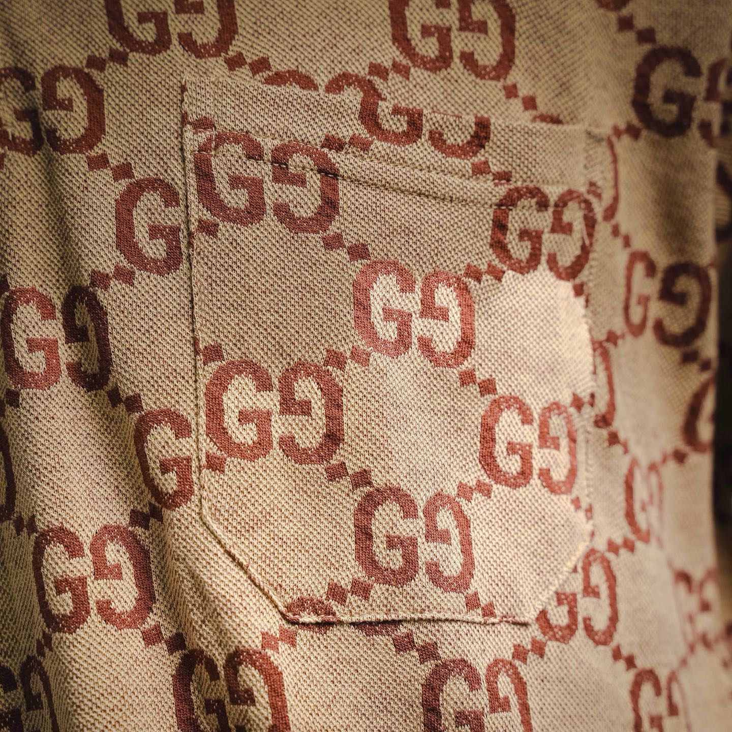 Gucci 古驰 双G满印logo提花短袖T恤