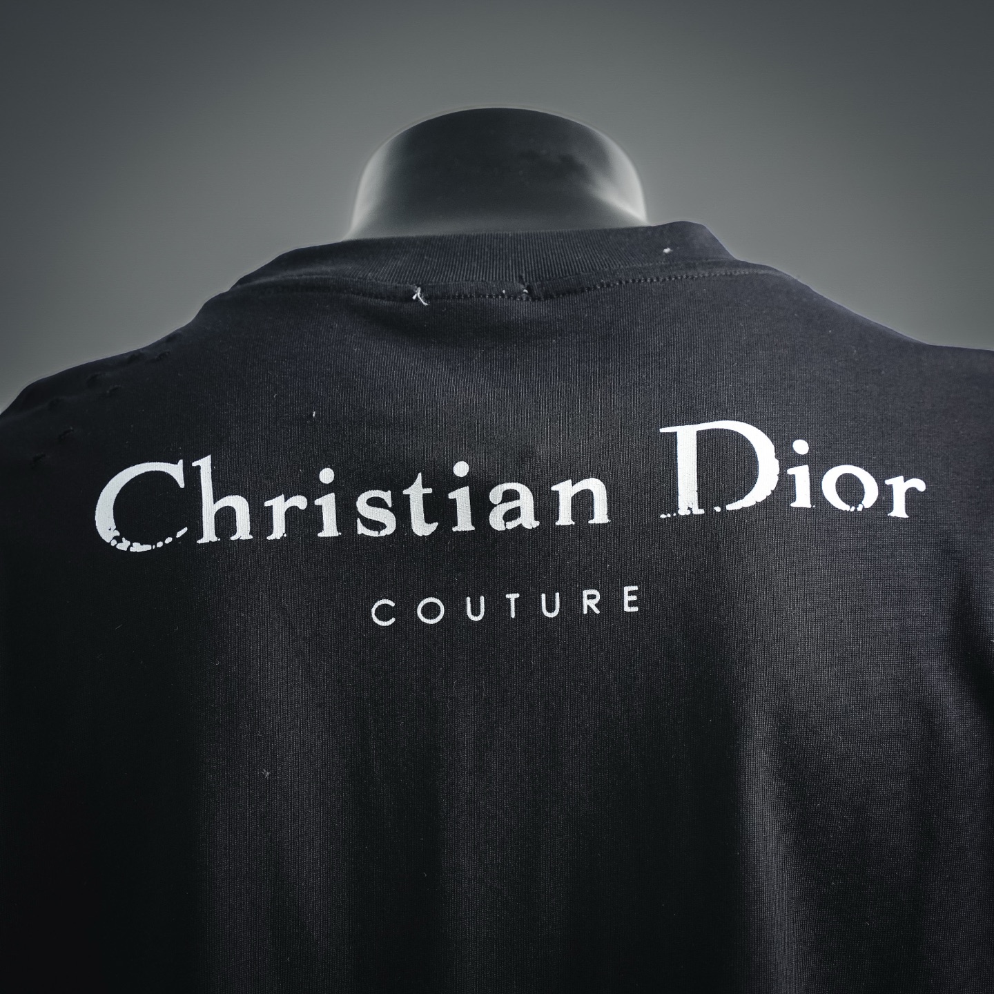 迪奥 DIOR 做旧破洞字母印花logo短袖T恤