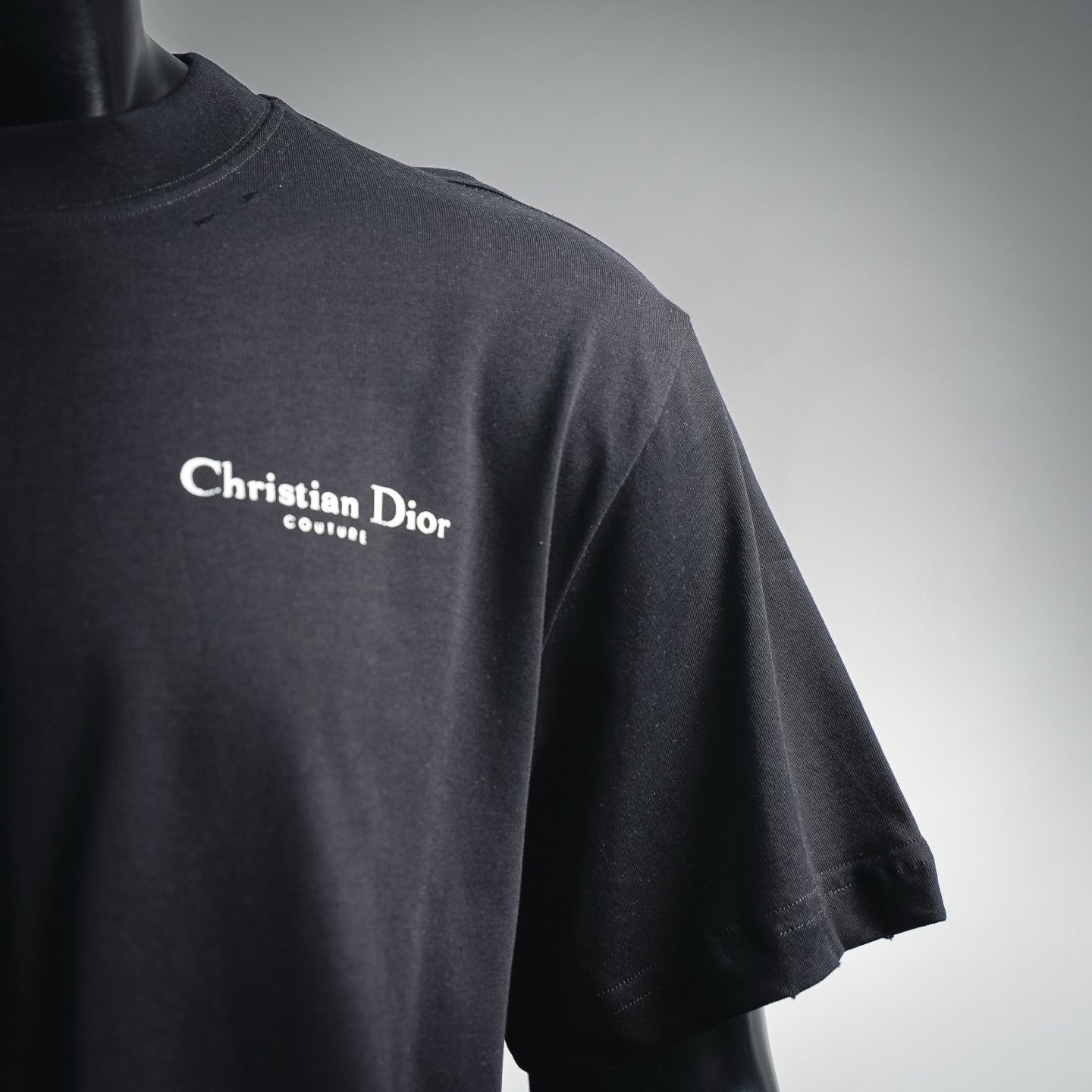 迪奥 DIOR 做旧破洞字母印花logo短袖T恤