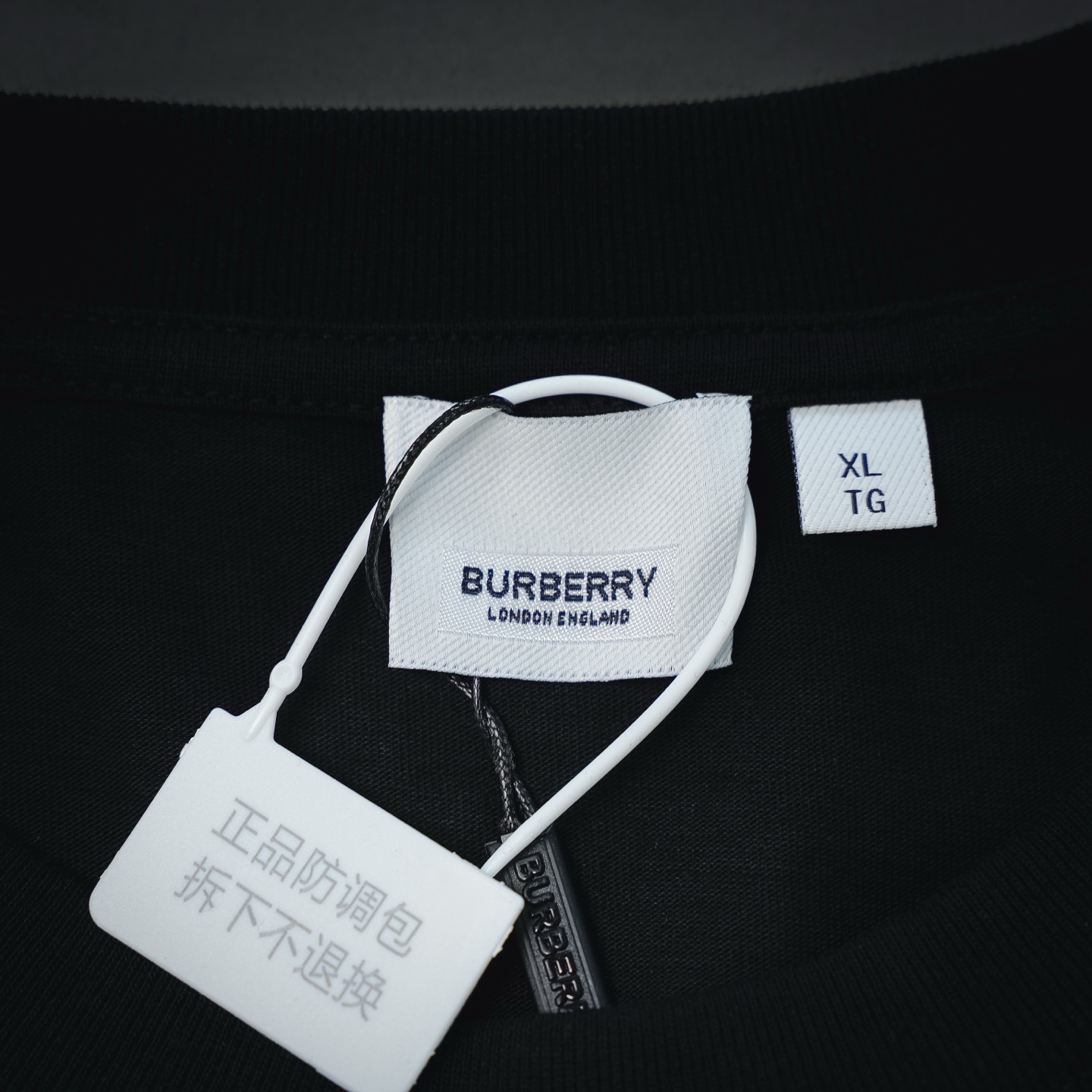 Burberry 巴宝莉26ss 格子拼接刺绣短袖T恤 巴宝莉 白色 /黑色