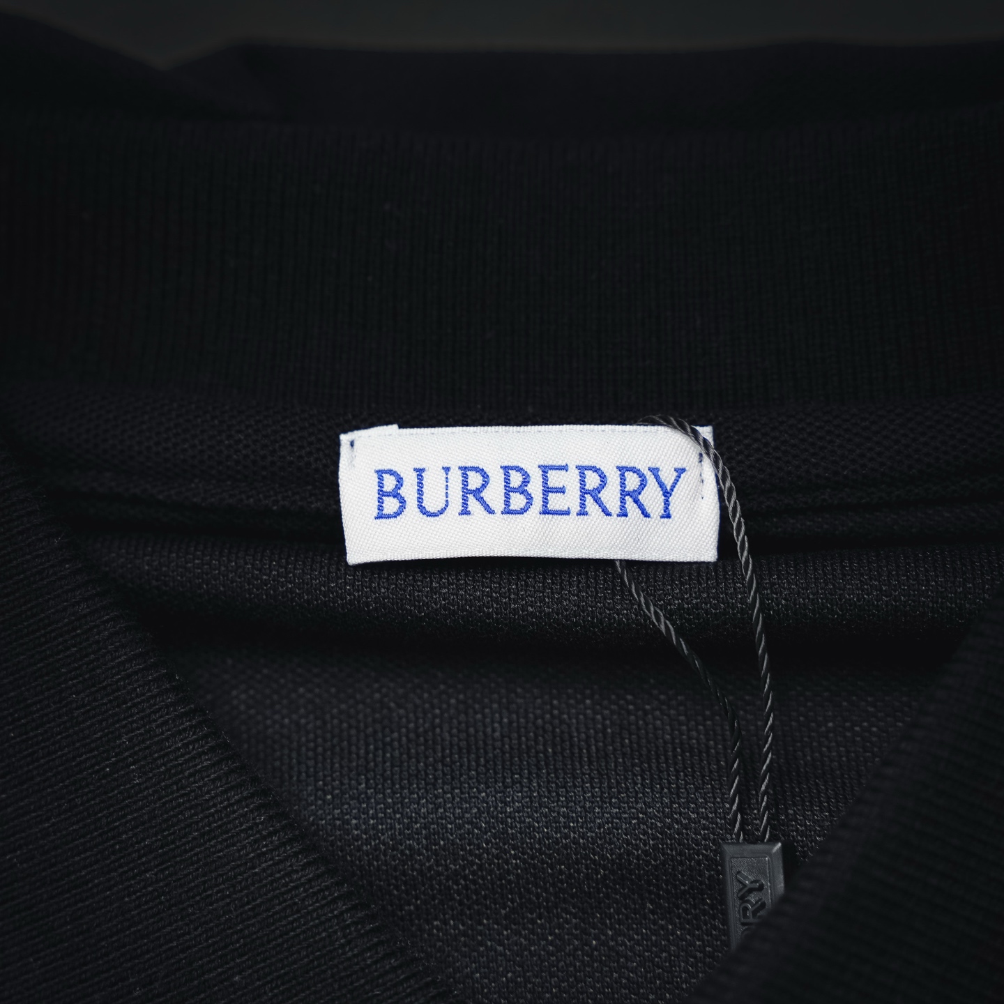 Burberry巴宝莉个性logo刺绣短袖Polo衫 黑色