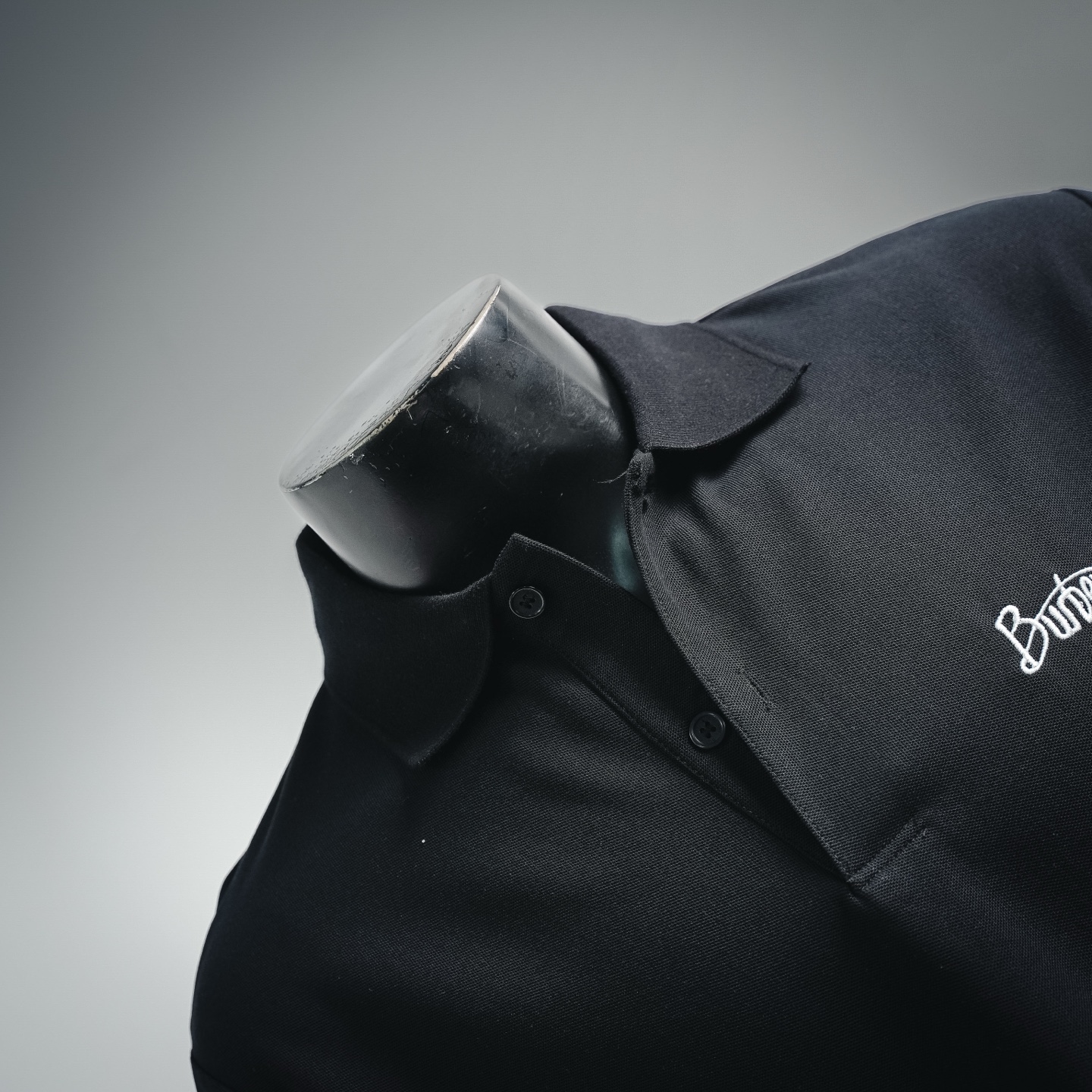 Burberry巴宝莉个性logo刺绣短袖Polo衫 黑色
