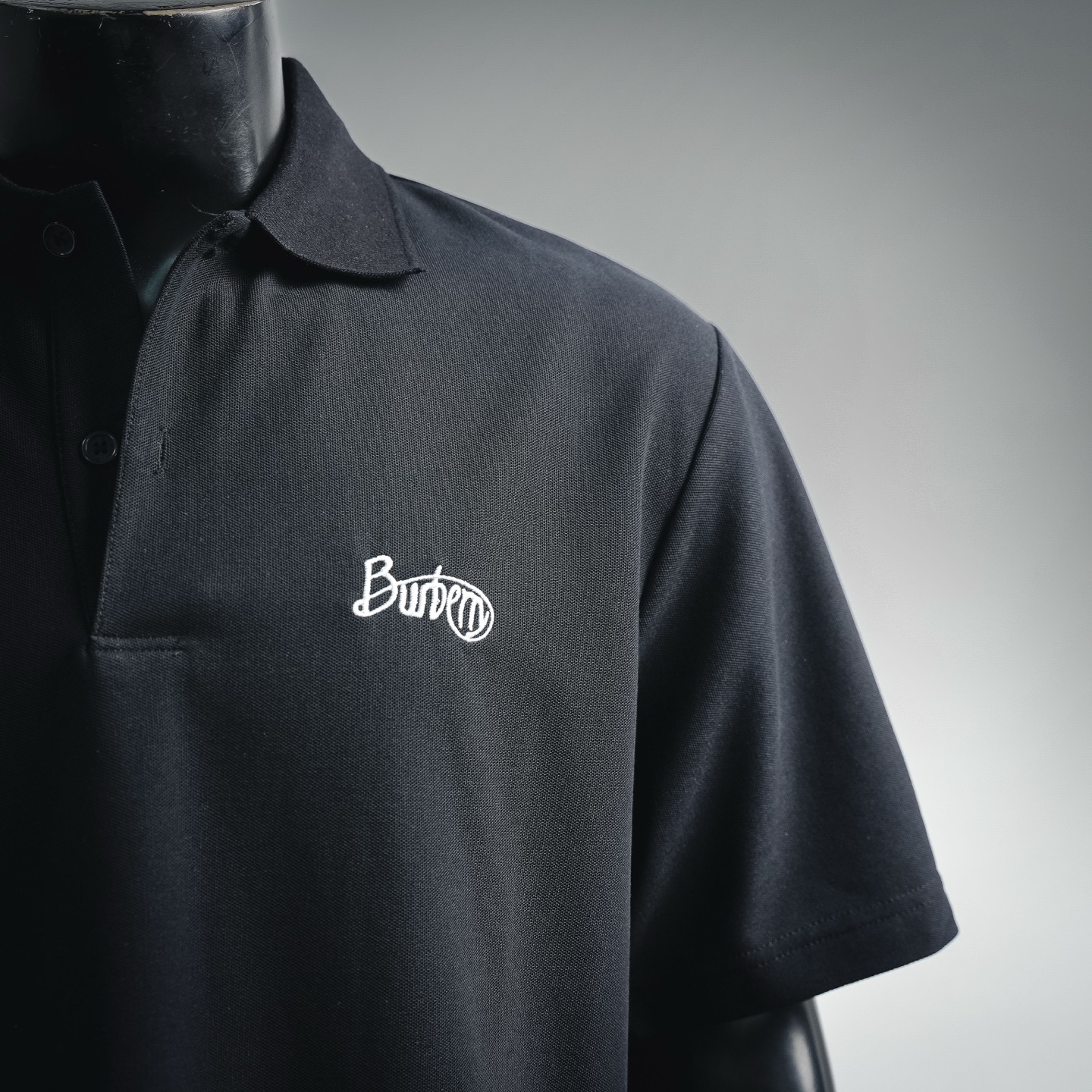 Burberry巴宝莉个性logo刺绣短袖Polo衫 黑色