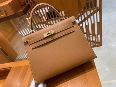 Hermes Kelly Handbags Crossbody & Shoulder Bags Sell Online Luxury Designer Brown Coffee Color Gold Hardware Epsom
