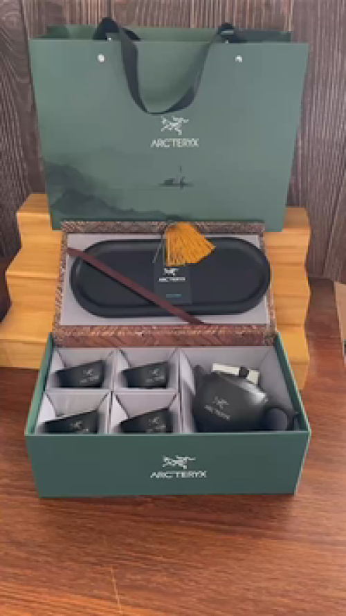Arc'teryx Black Ceramic Tea Set, Travel Set, Outdoor Home Use, Gift Set 1 Arc'teryx Black Ceramic Tea Set, Travel Set, Outdoor Home Use, Gift Set