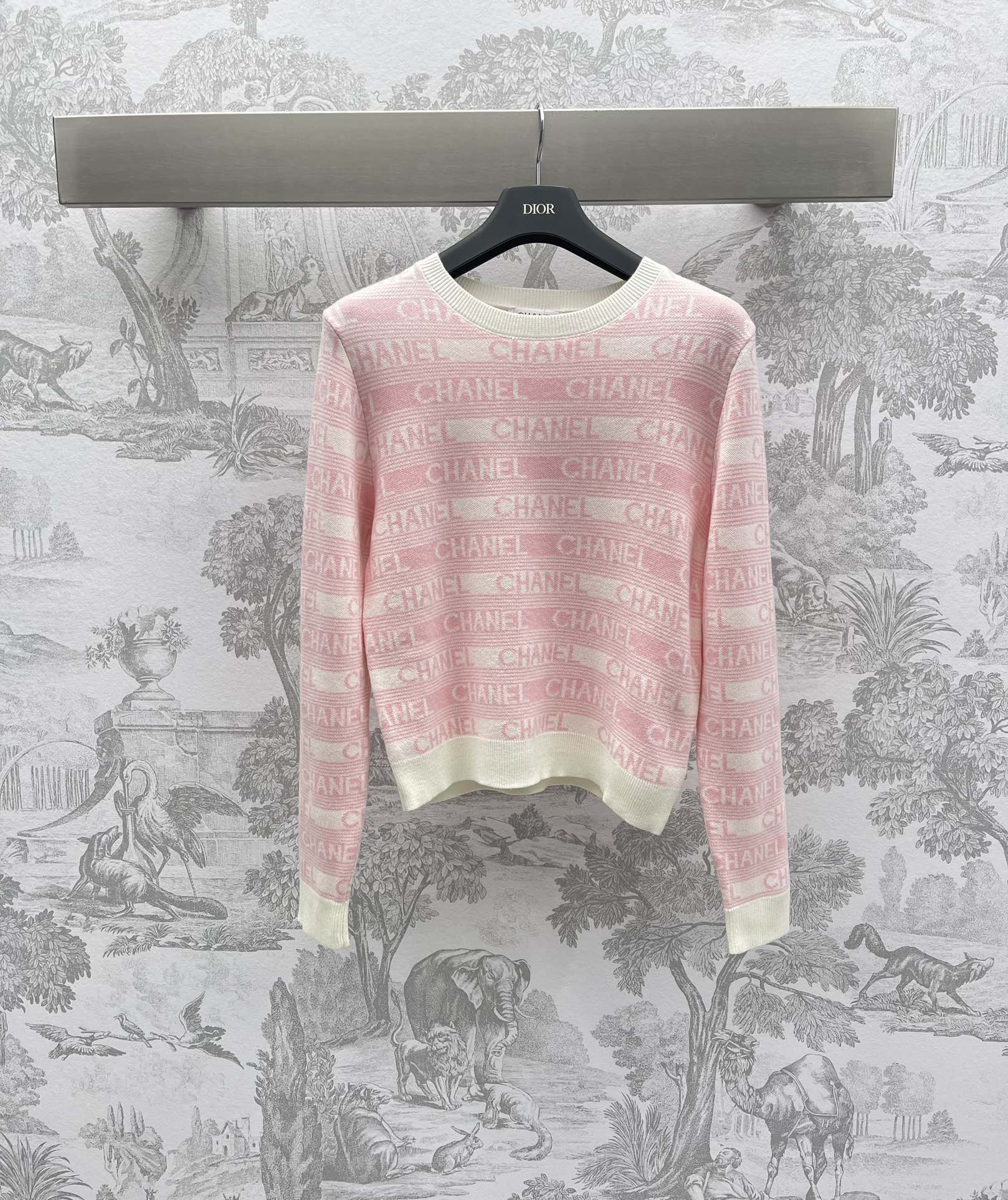 Chanel Clothing Knit Sweater Knitting Wool Long Sleeve