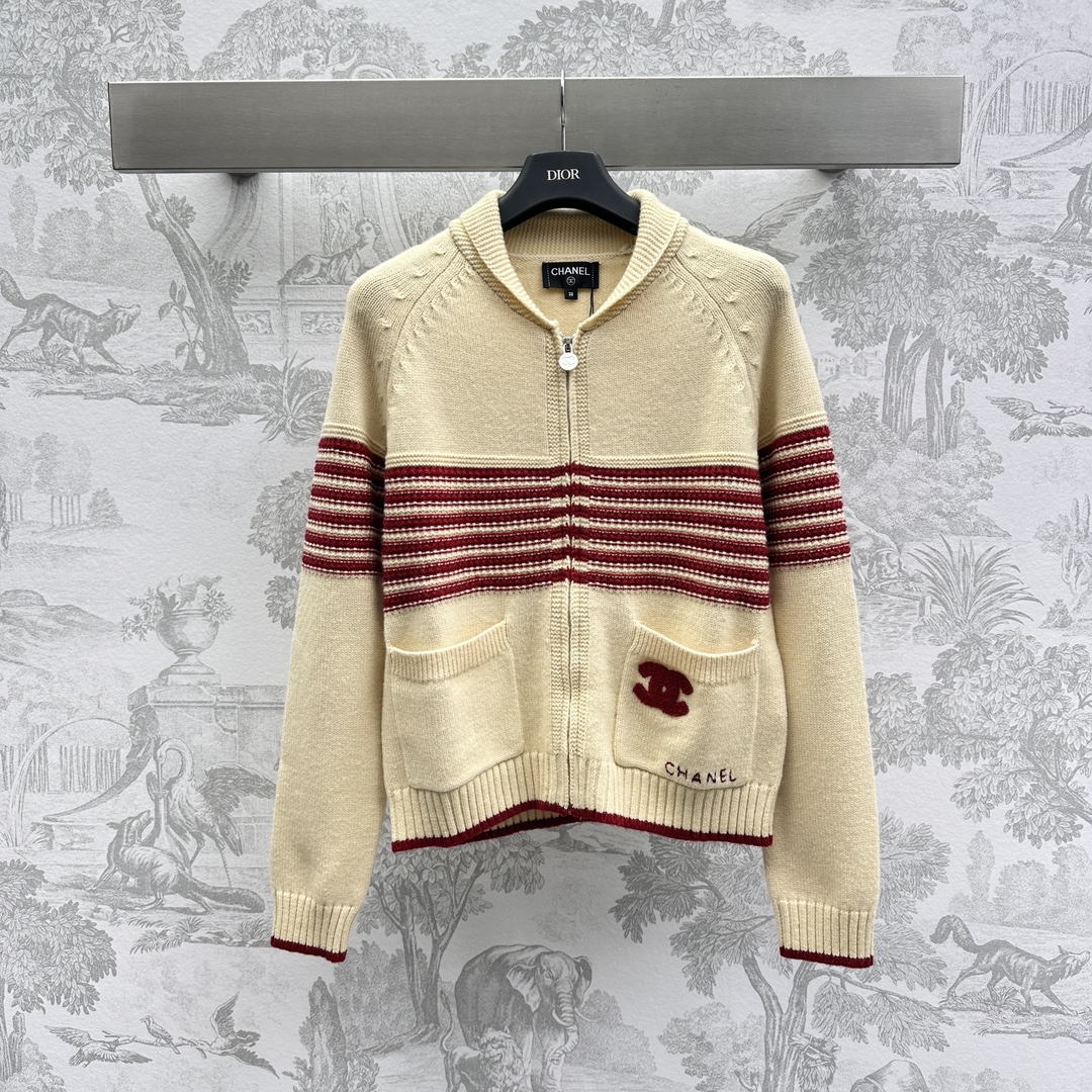 Chanel Clothing Cardigans Knit Sweater Knitting Wool Fall/Winter Collection