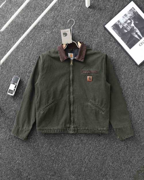 Carhartt J97 Detroit Jacket Heavyweight Washed Canvas Moss Green 1 Carhartt J97 Detroit Jacket Heavyweight Washed Canvas Moss Green