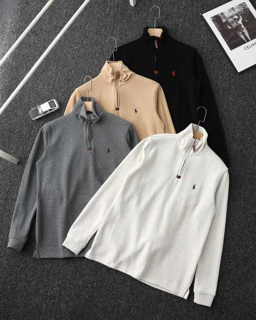 Ralph Lauren Quarter-Zip Pullover: Embroidered Pony, Long Sleeve Knit 1 Ralph Lauren Quarter-Zip Pullover: Embroidered Pony, Long Sleeve Knit