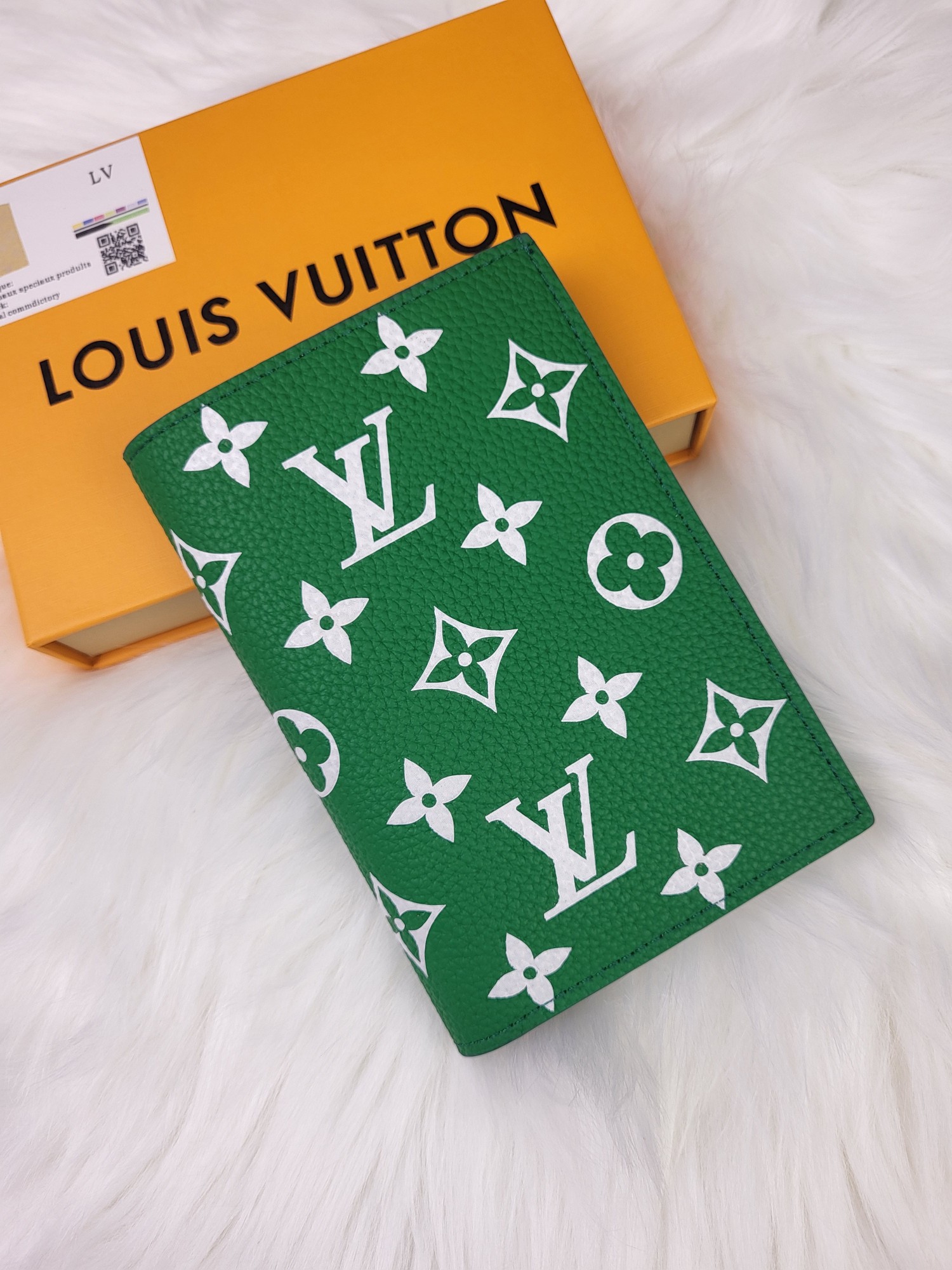 Close up of leather passport holder texture