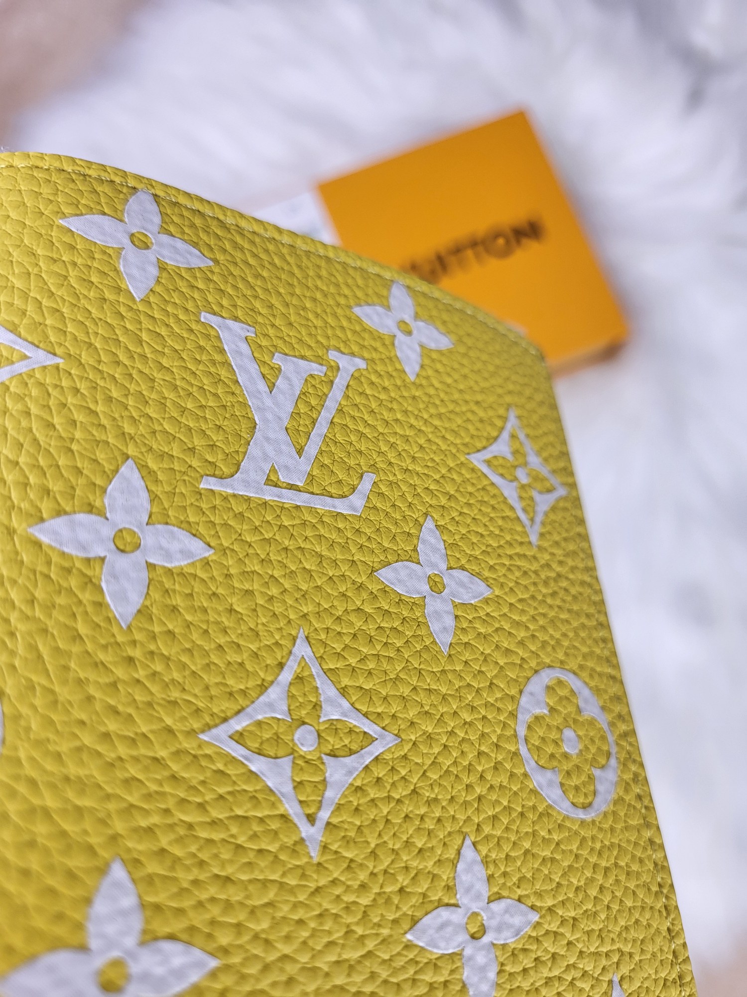 Personalized leather passport wallet interior