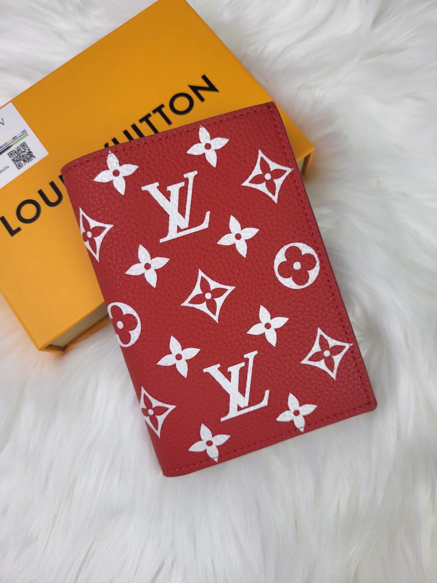 Luxury leather passport cover front view