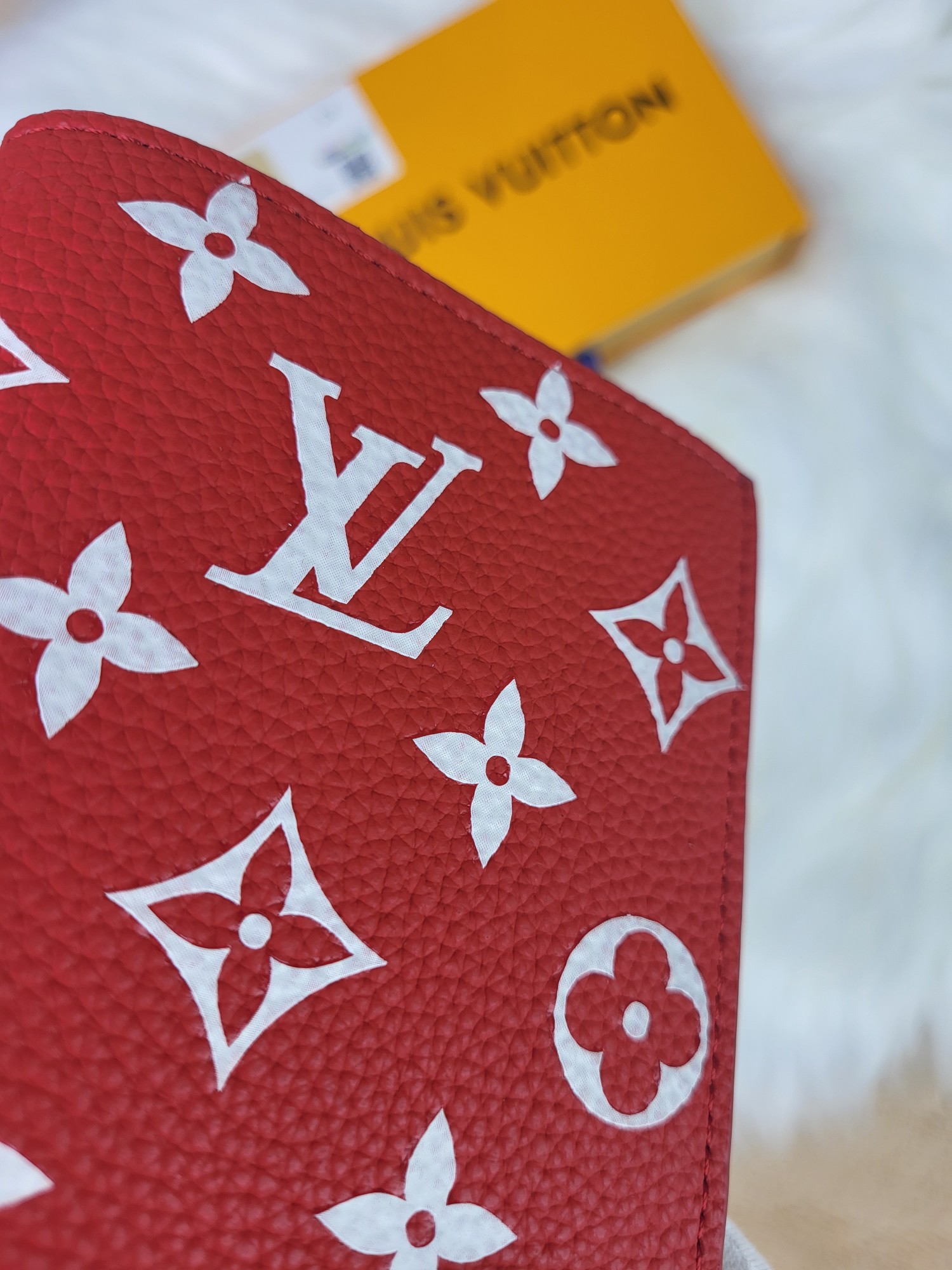 Luxury leather passport cover interior with slots