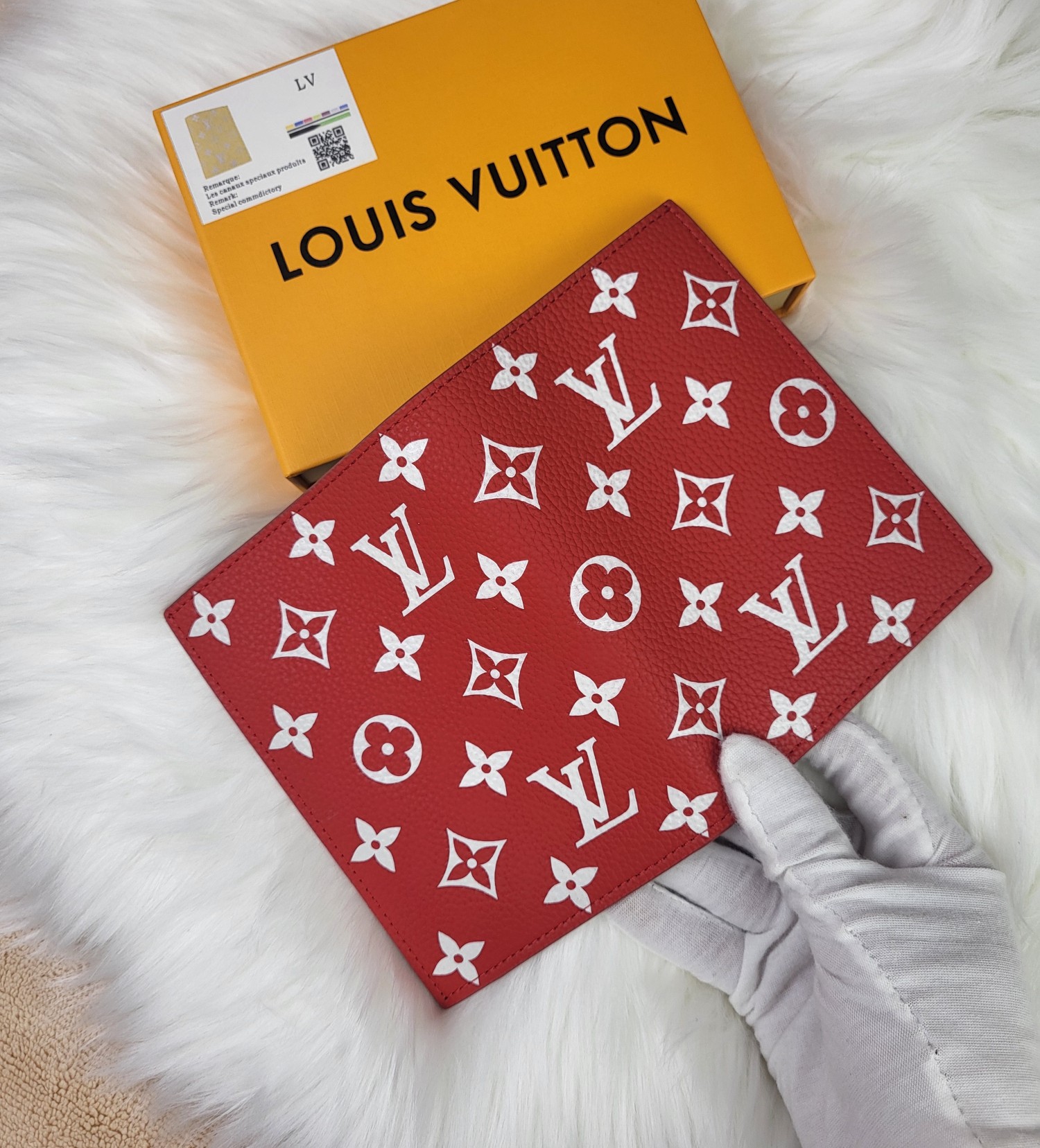 Luxury leather passport cover packaging