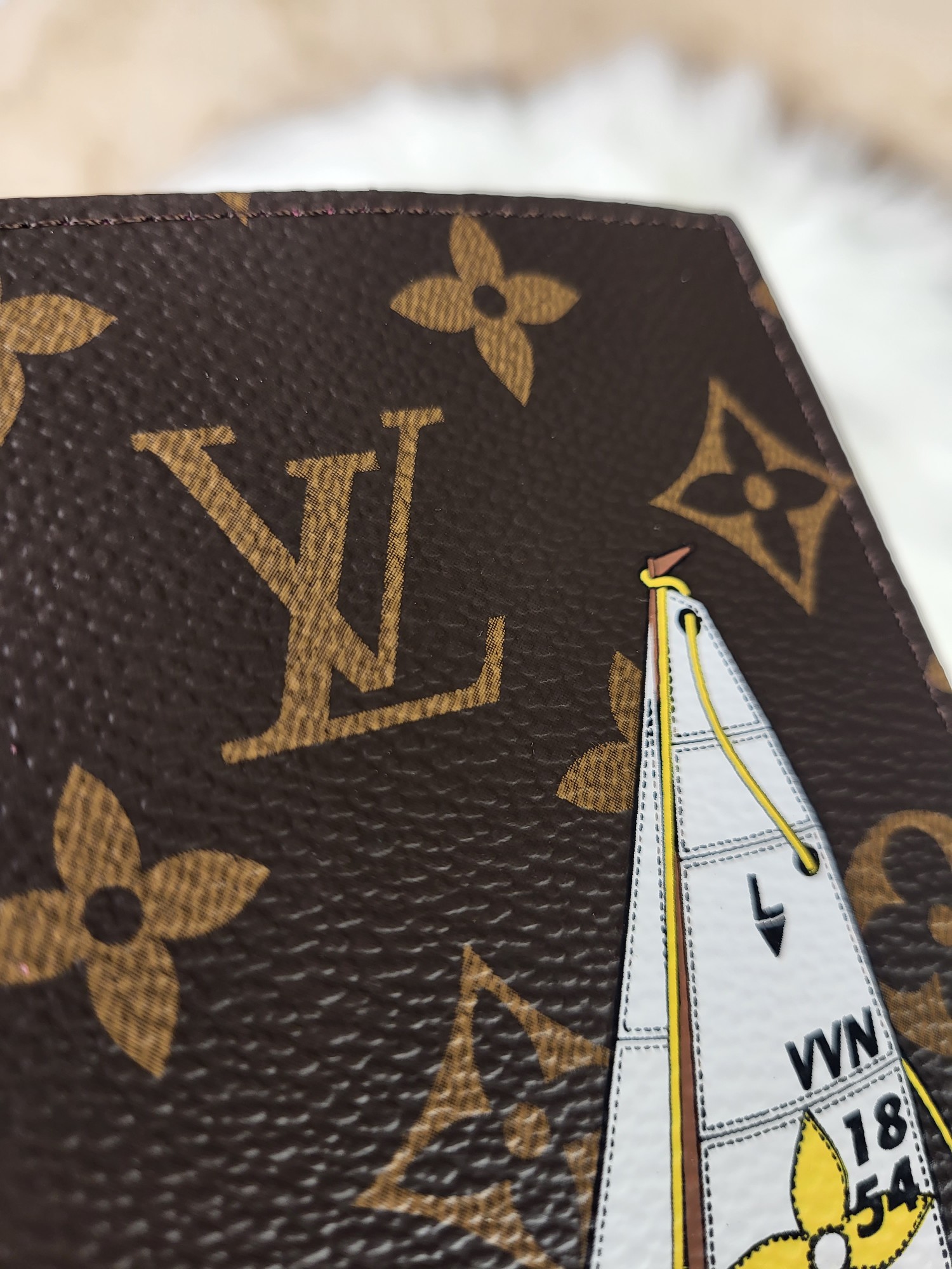 Passport holder in use