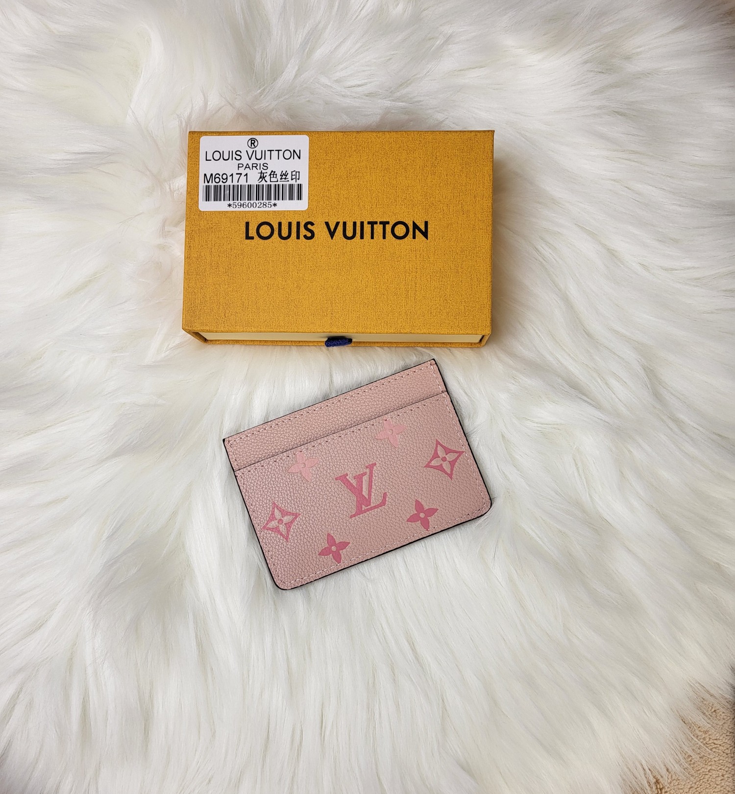 Genuine leather card holder close up